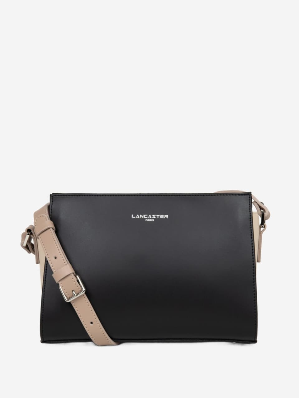 Axelremsväska 'Lancaster Sac trotteur Zippée S Smooth Noir Nude Clair Nude Foncé'