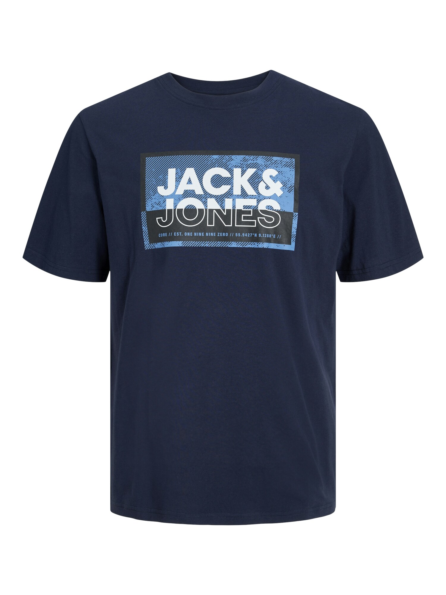 JACK & JONES Tričko 'JJLOGAN'  svetlomodrá / tmavomodrá / čierna / biela