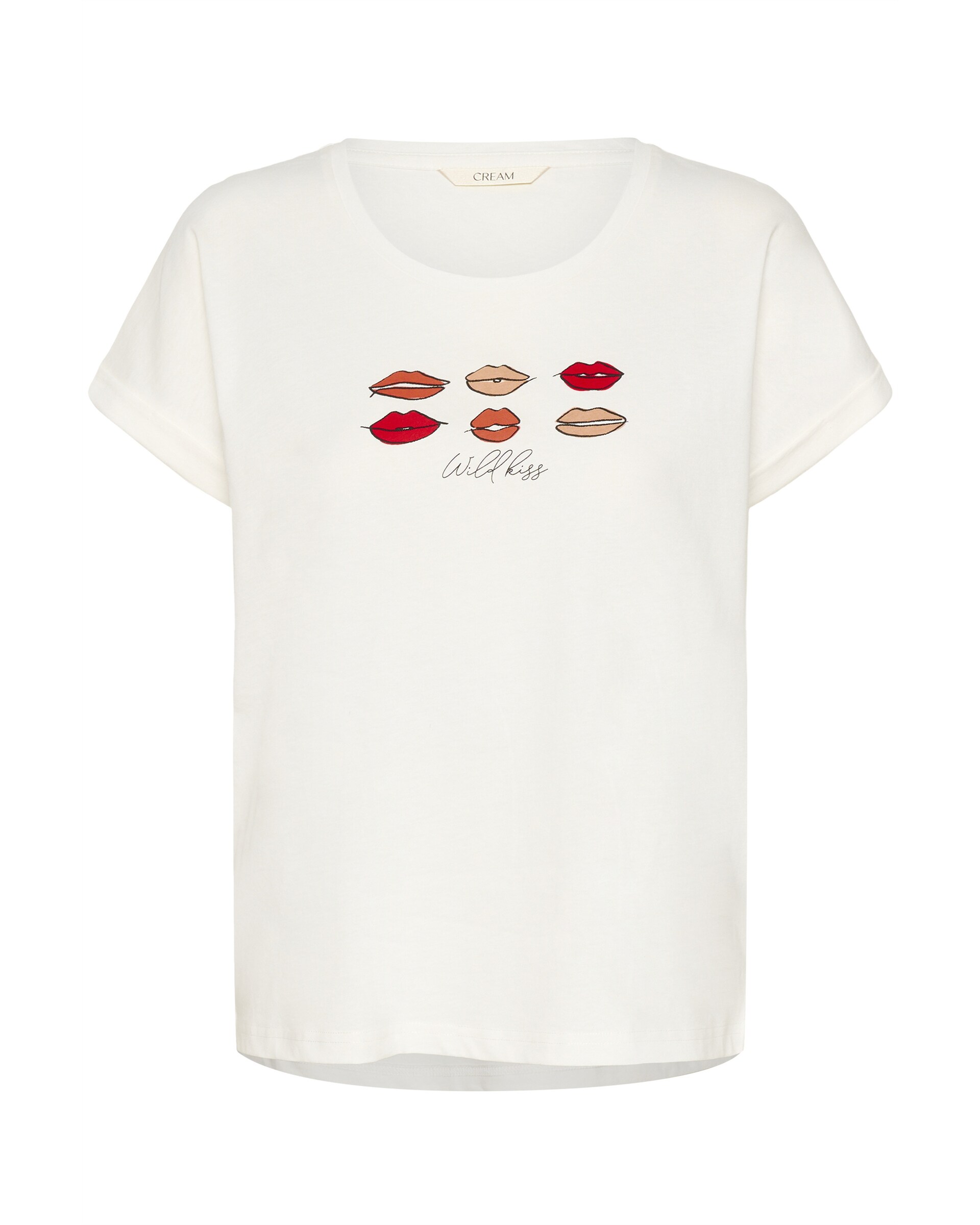 Cream T-shirt 'Lumilla' dam