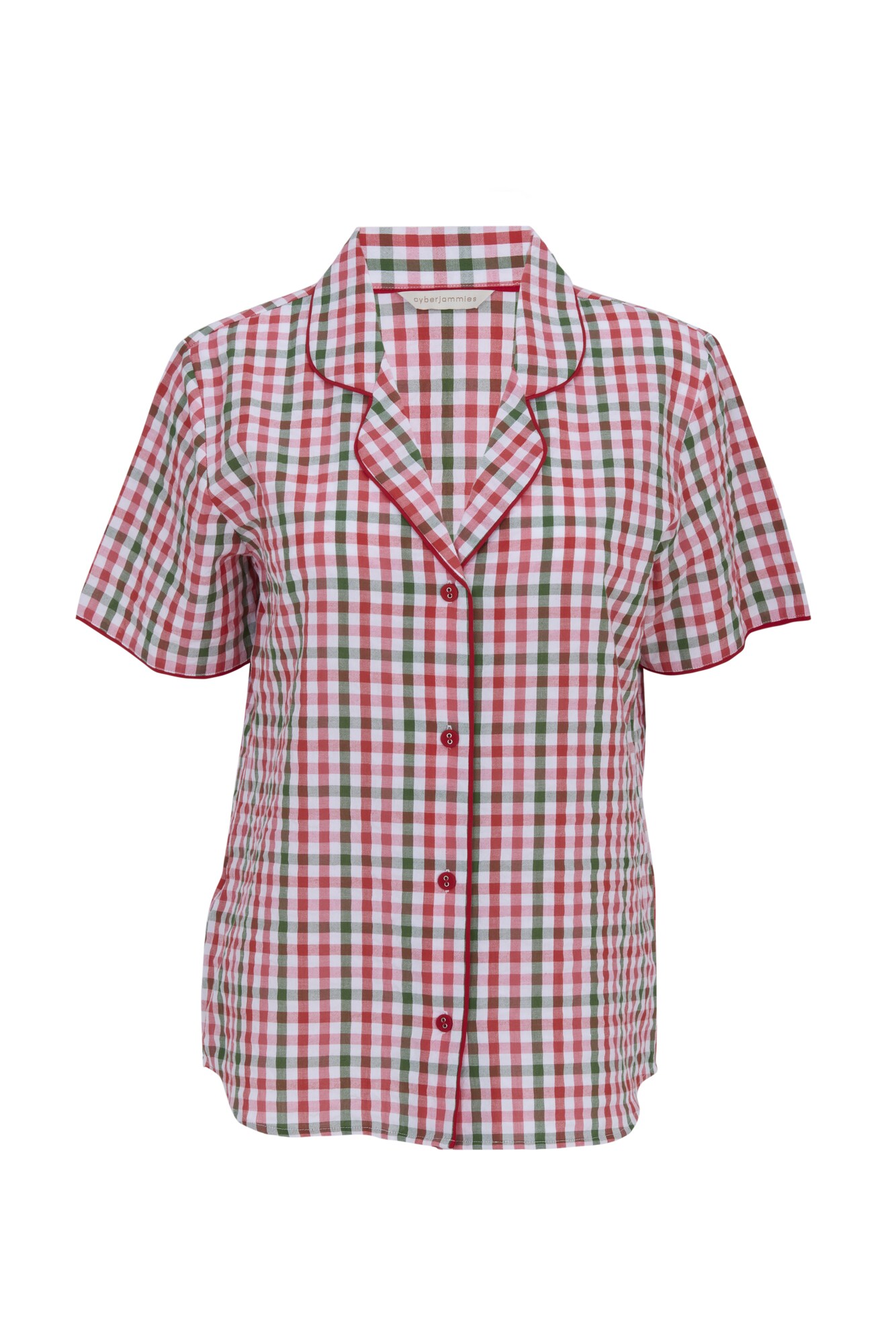 Cyberjammies Camiseta para dormir 'Tara' verde / rojo claro / blanco
