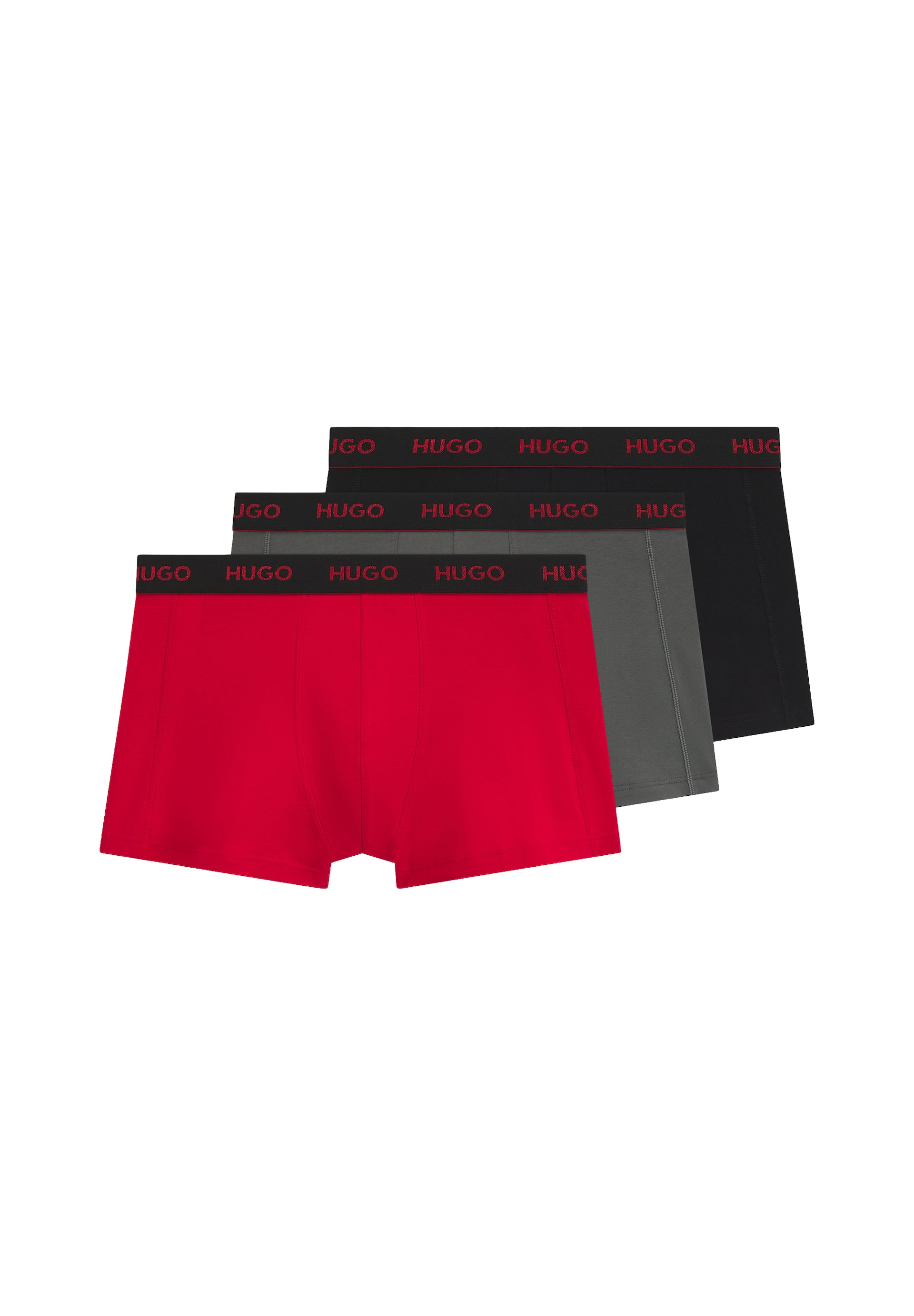 Hugo 3-pack logo trunks kalsonger herr – bild 4