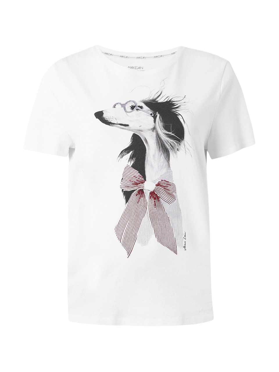 T-shirt lavendel / bordeaux / svart