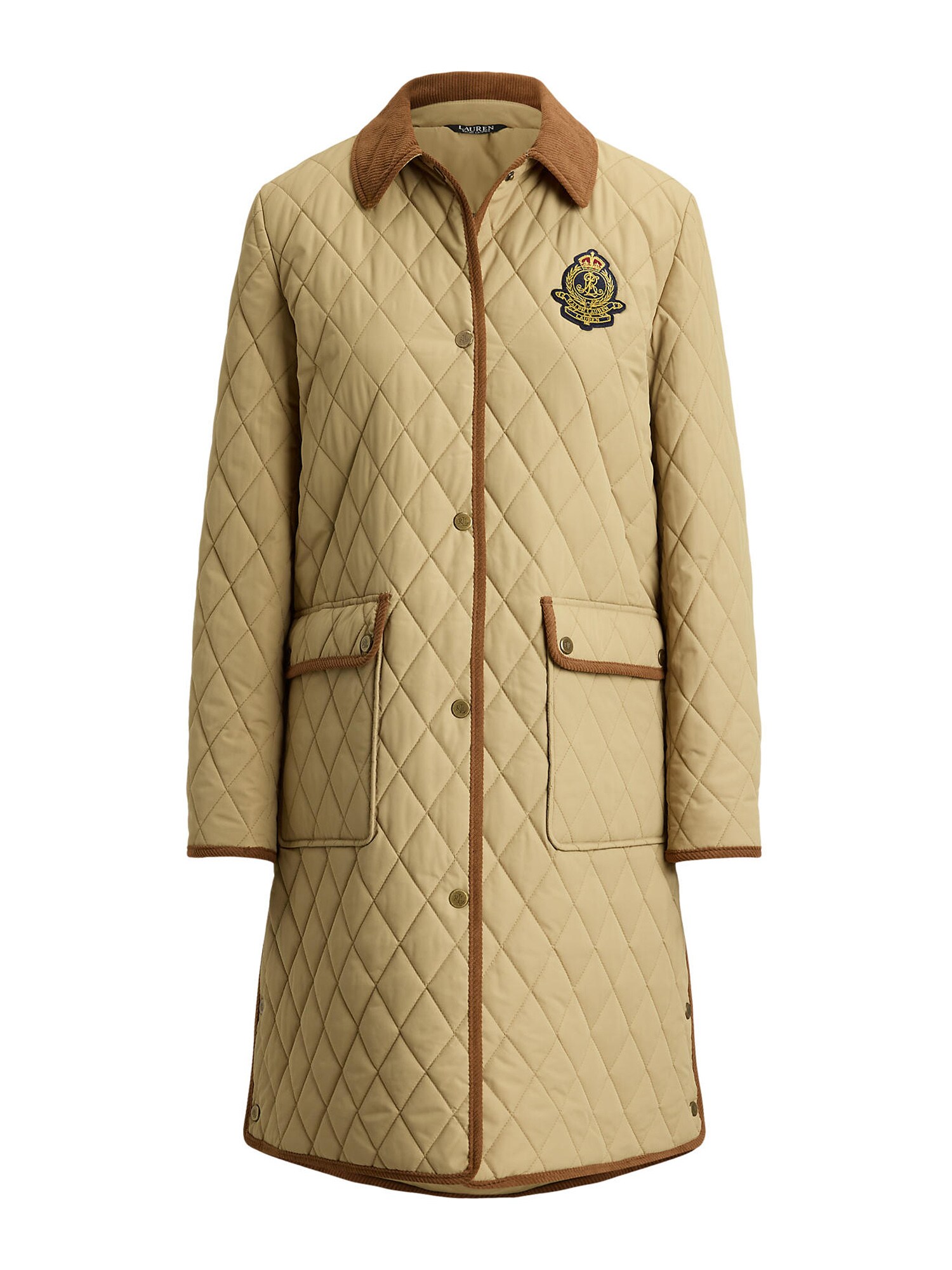 Lauren Ralph Lauren Prechodný kabát  béžová / námornícka modrá / hnedá