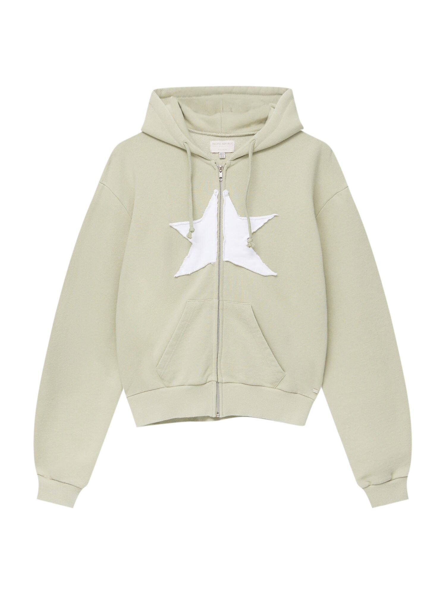 Pull&Bear Gornji dio trenirke  jabuka / bijela