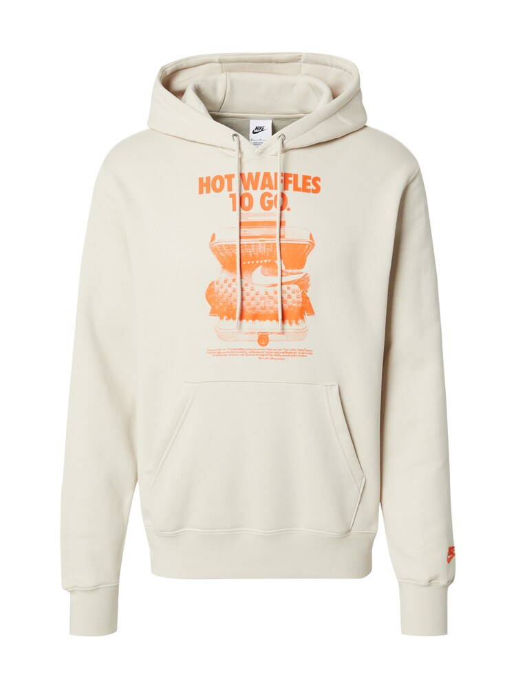 Nike Sportswear Sweatshirt 'CLUB' Herren Größe XXL orange / offwhite
