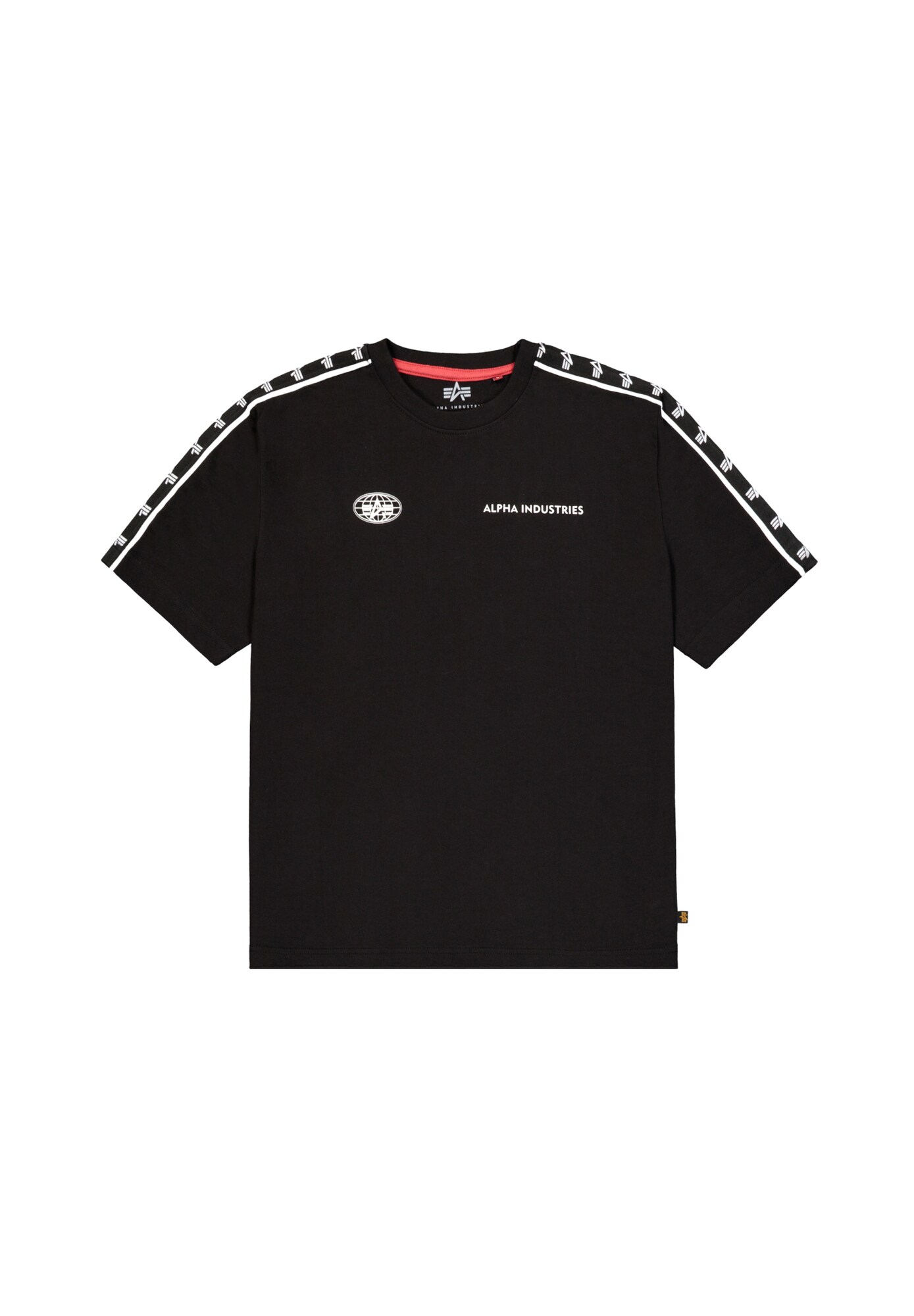 ALPHA INDUSTRIES Tričko  čierna / biela