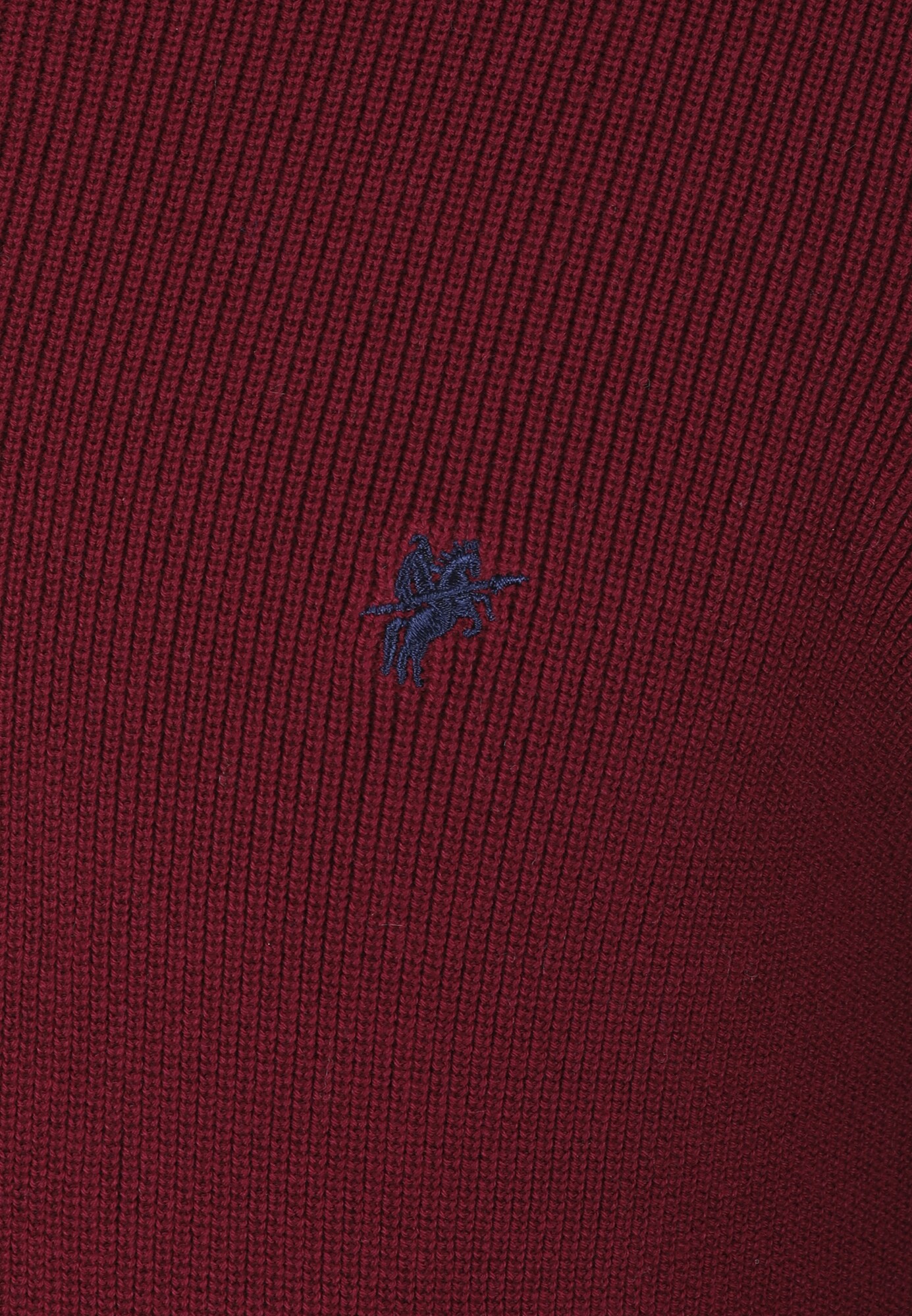 DENIM CULTURE Pulóver 'Honour'  tengerészkék / bordó termék 2. képe