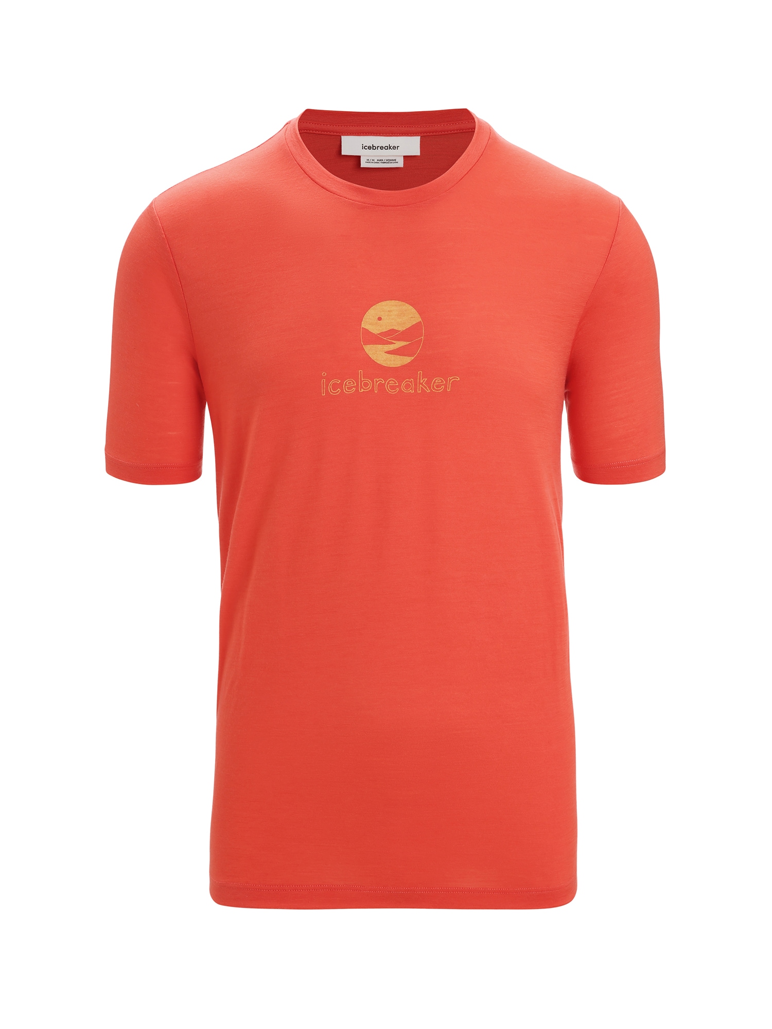 ICEBREAKER Tricou funcțional  galben / roșu orange