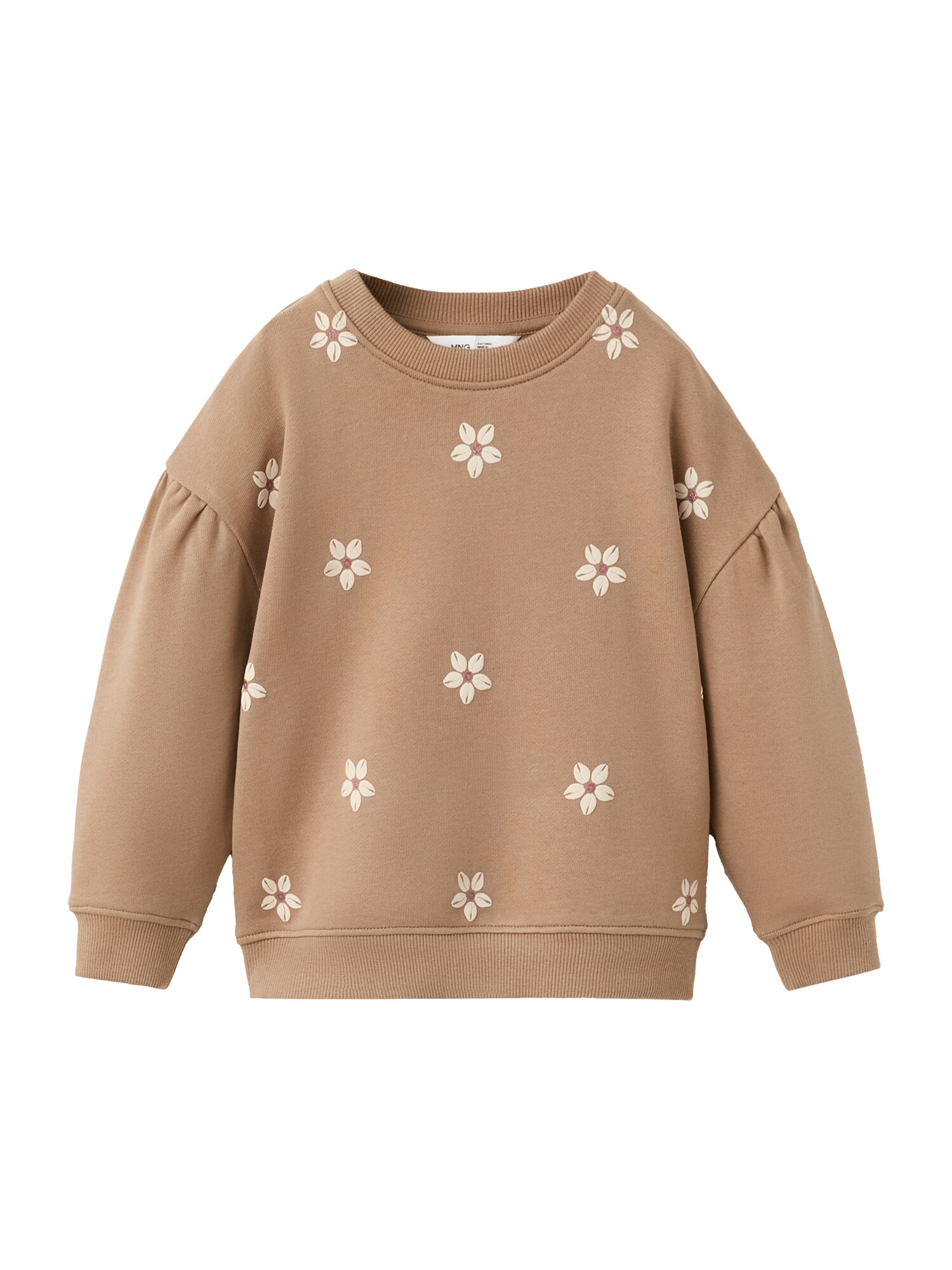 MANGO KIDS Majica 'SHELL'  rjava / bela