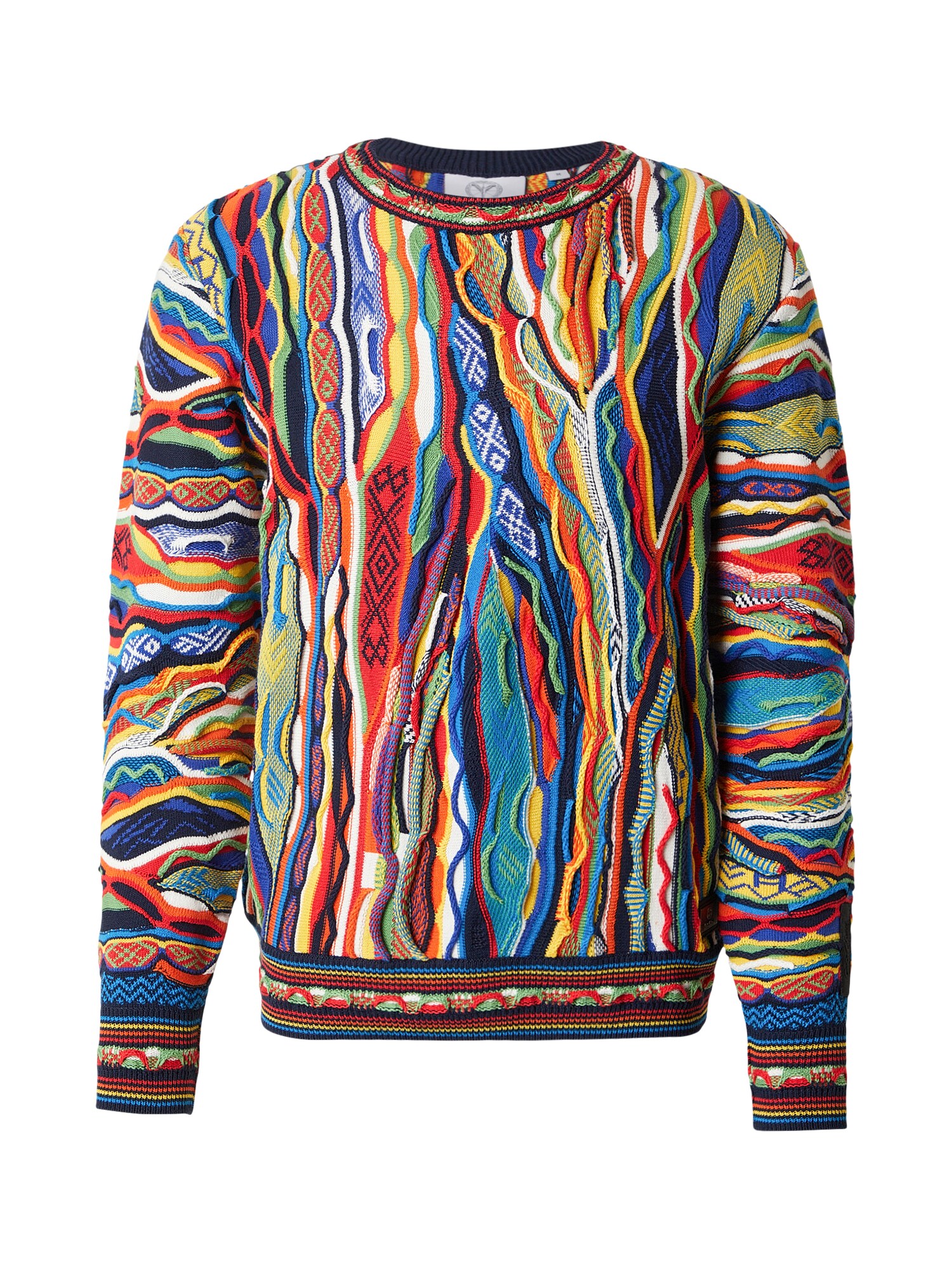 Carlo Colucci Pulover Fanti  bleumarin / galben / verde / roșu