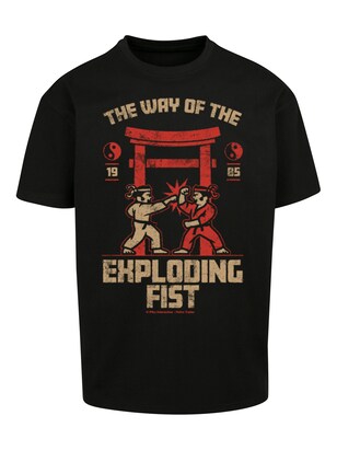 F4NT4STIC Shirt ‘The Way Of The Exploding Fist Retro Gaming SEVENSQUARED’ Bruin / Rood / Zwart