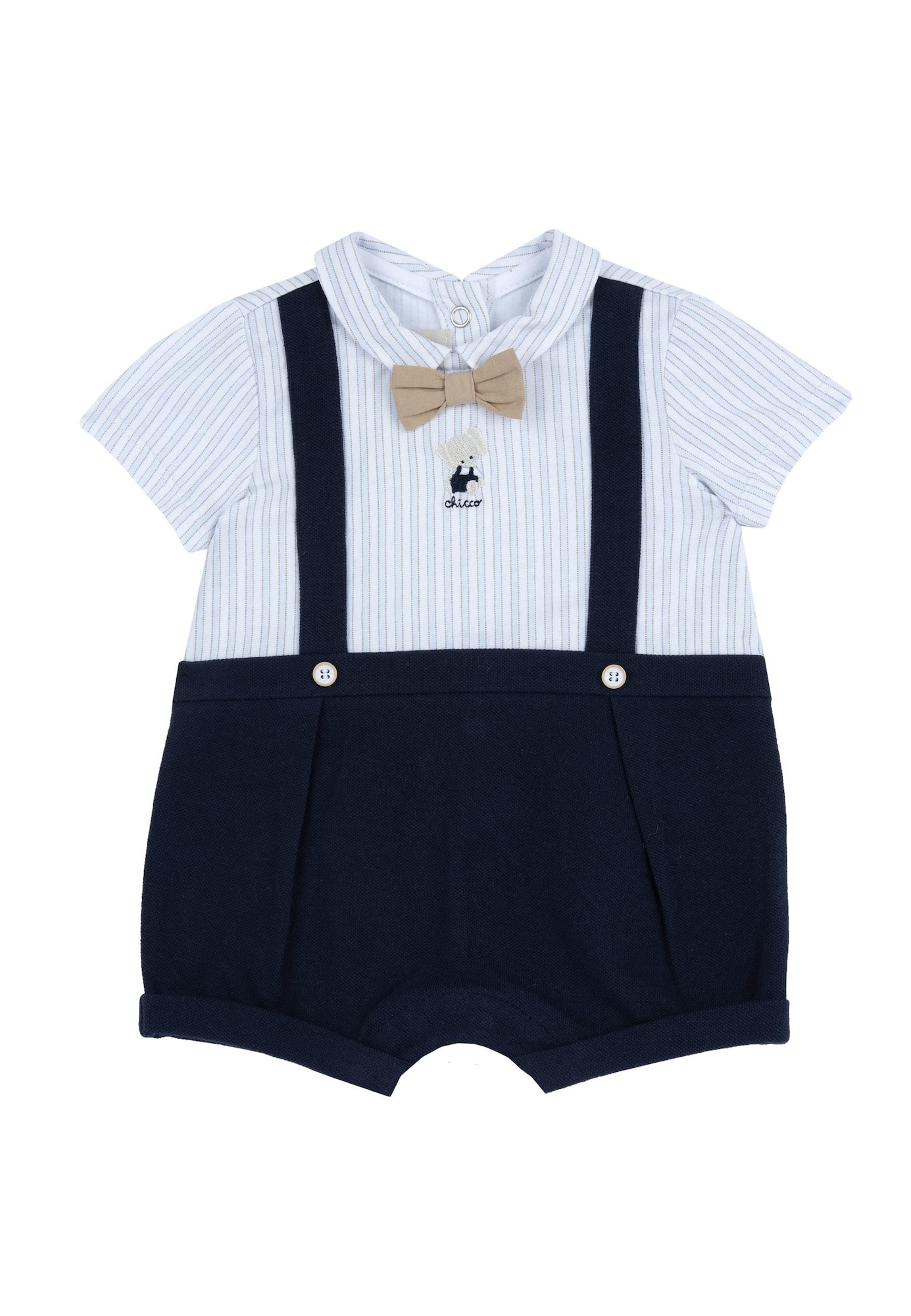 Chicco Salopetă/Body  bej / albastru marin / albastru deschis
