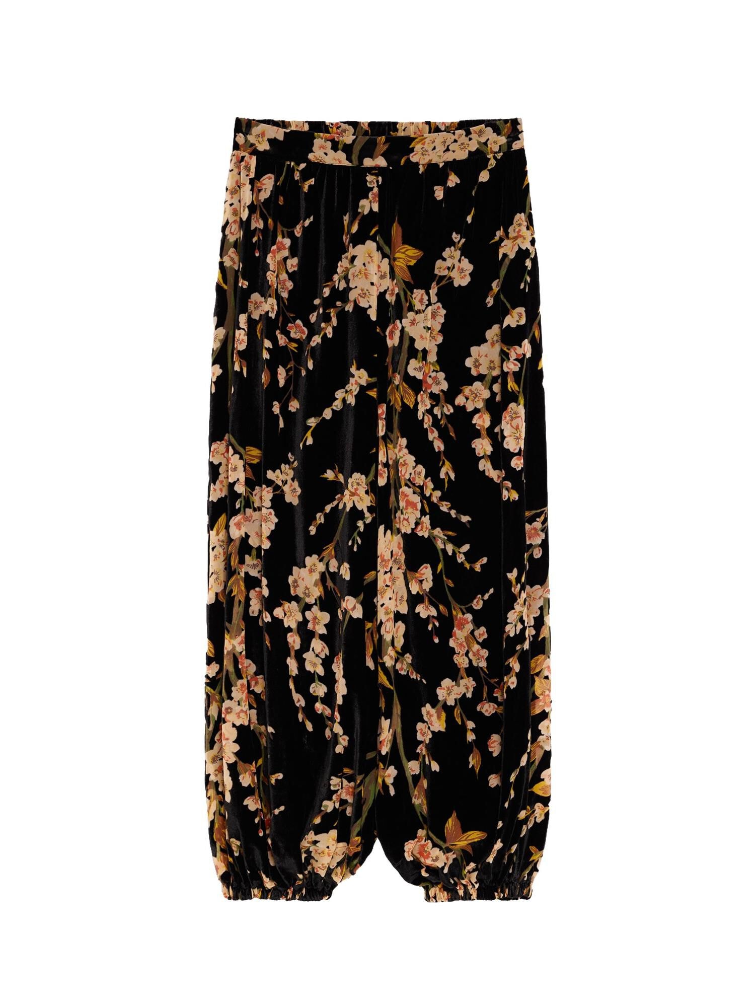 Desigual Pantaloni maro / verde / roz pudră / negru