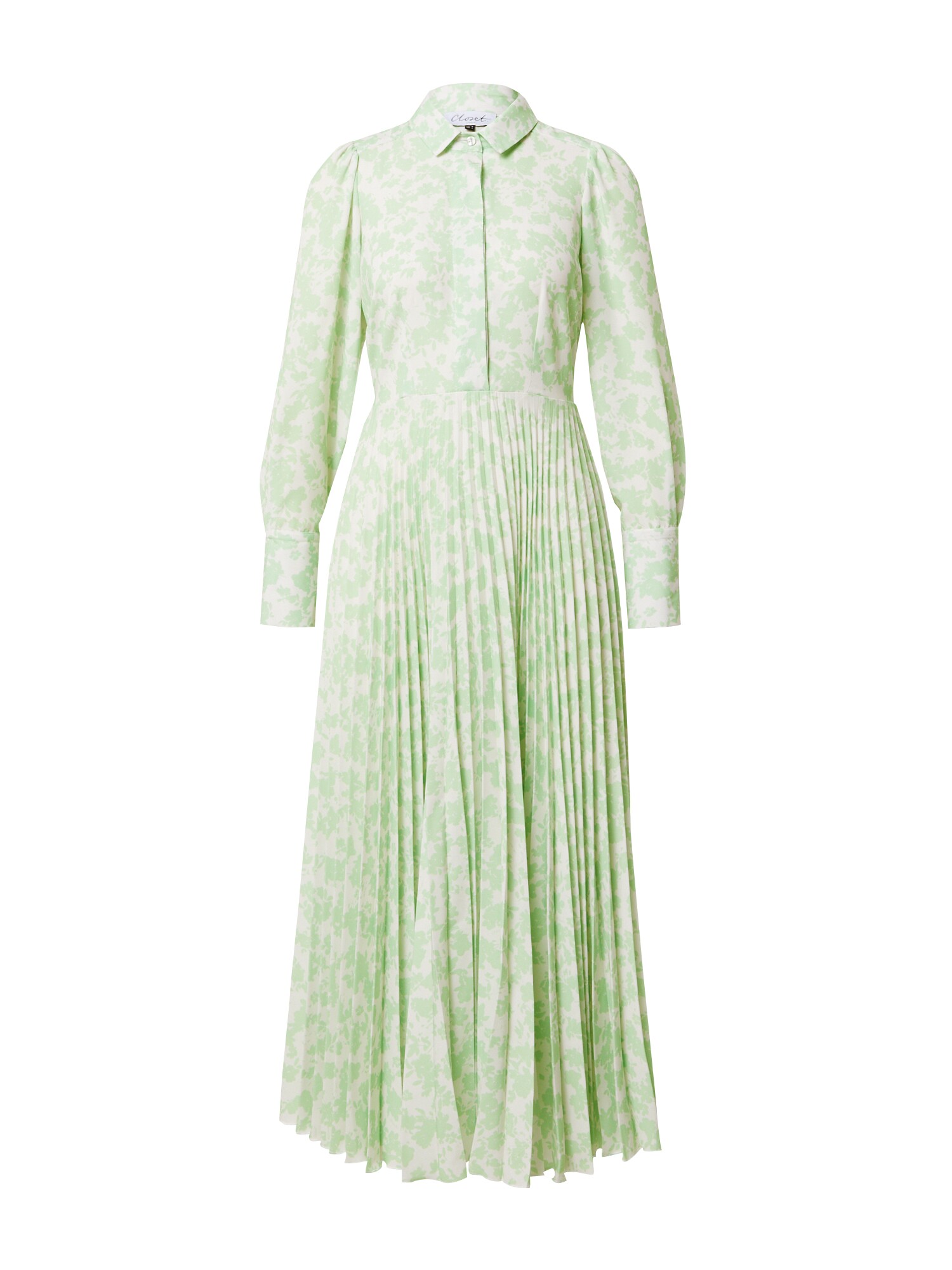 Closet London Palaidinės tipo suknelė šviesiai žalia / balta