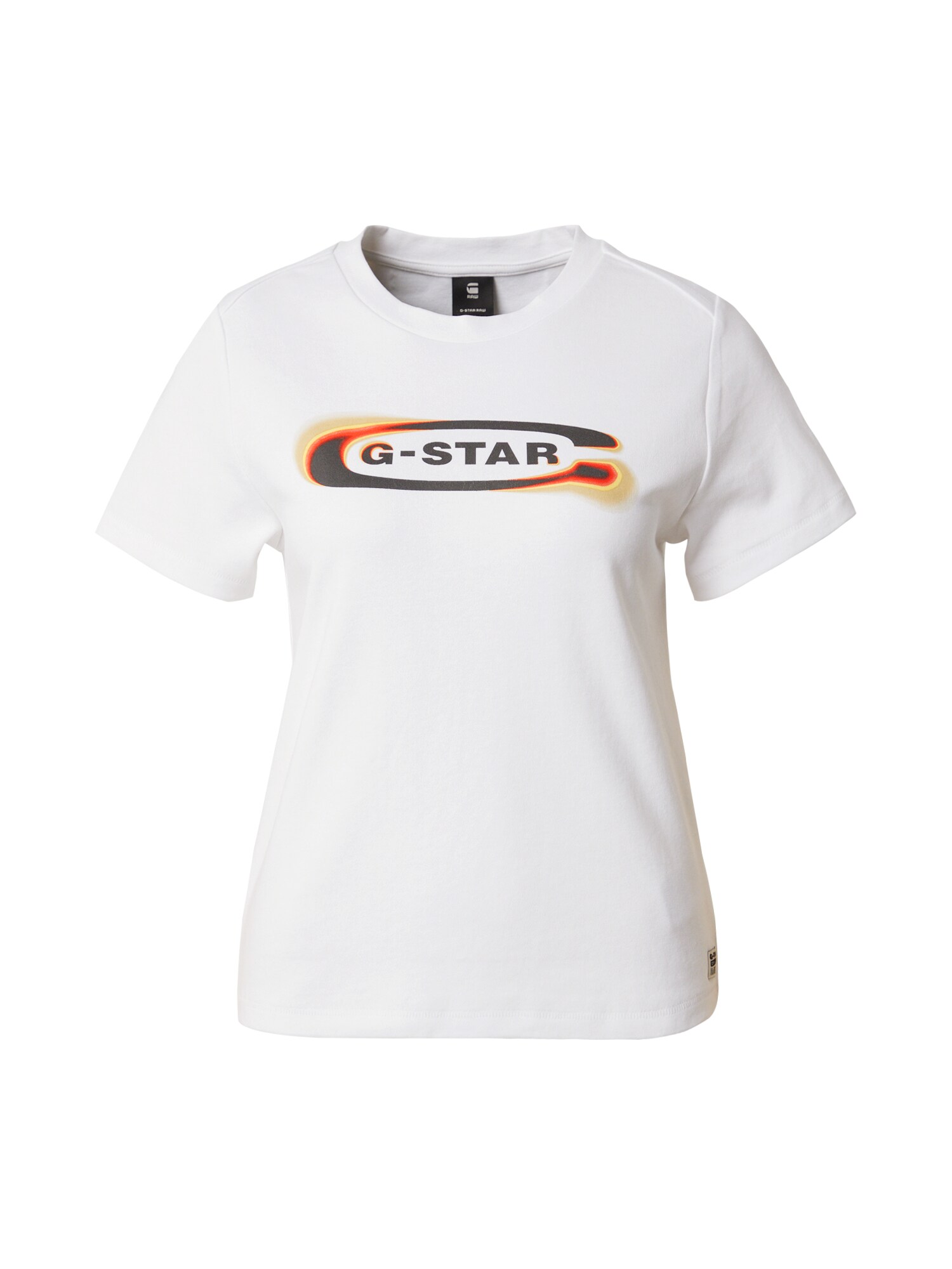 G-STAR Tričko 'Old skool'  béžová / oranžová / čierna / biela