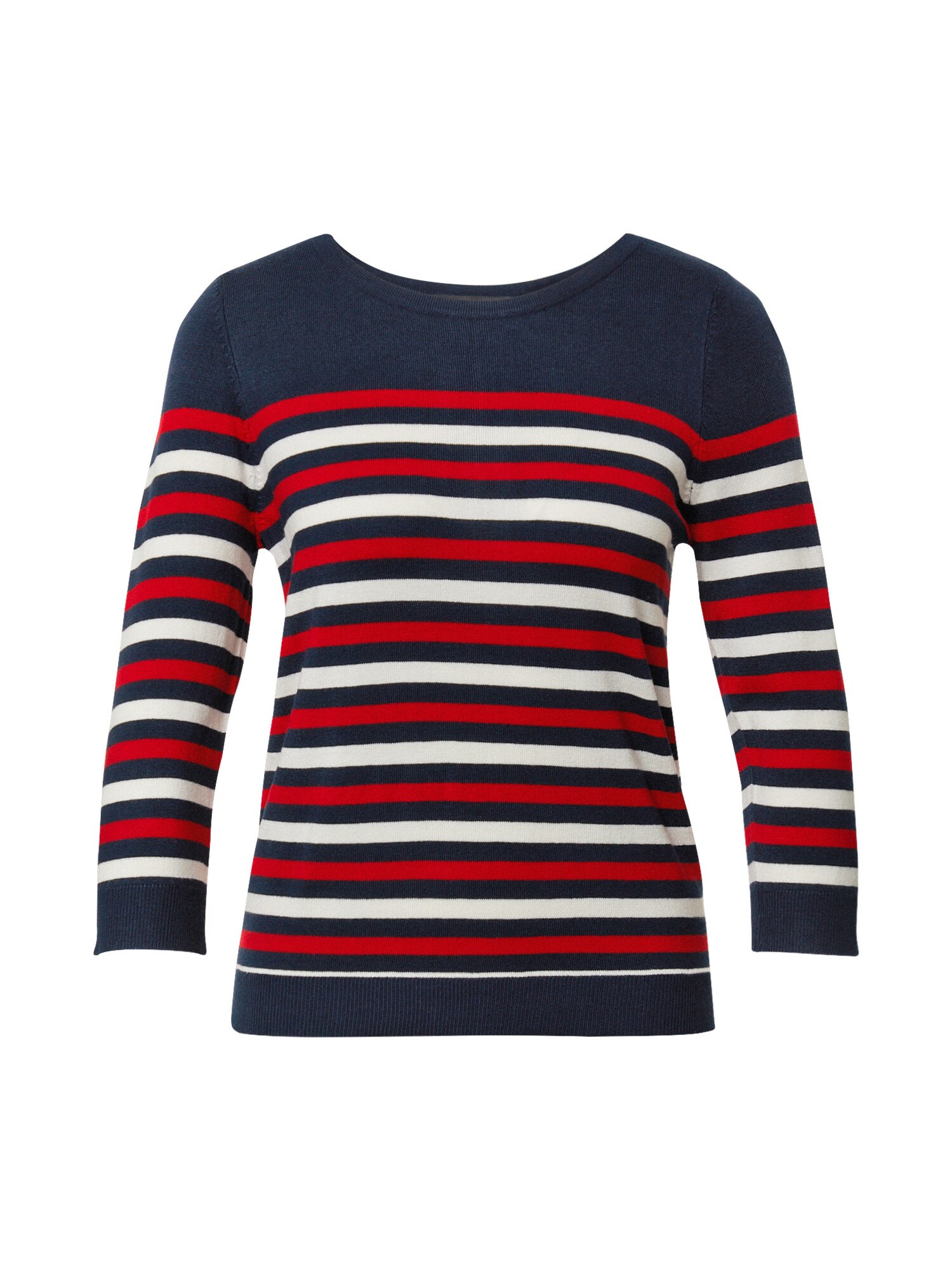 VERO MODA Megztinis 'LACOLE'  tamsiai mėlyna / balta / raudona
