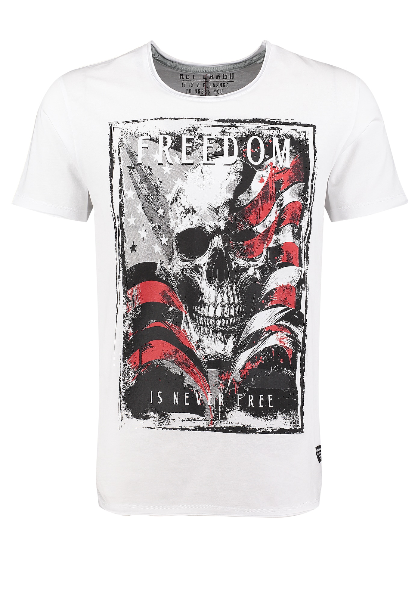 Key Largo Tricou 'KLFREEDOM'  roșu / negru / alb