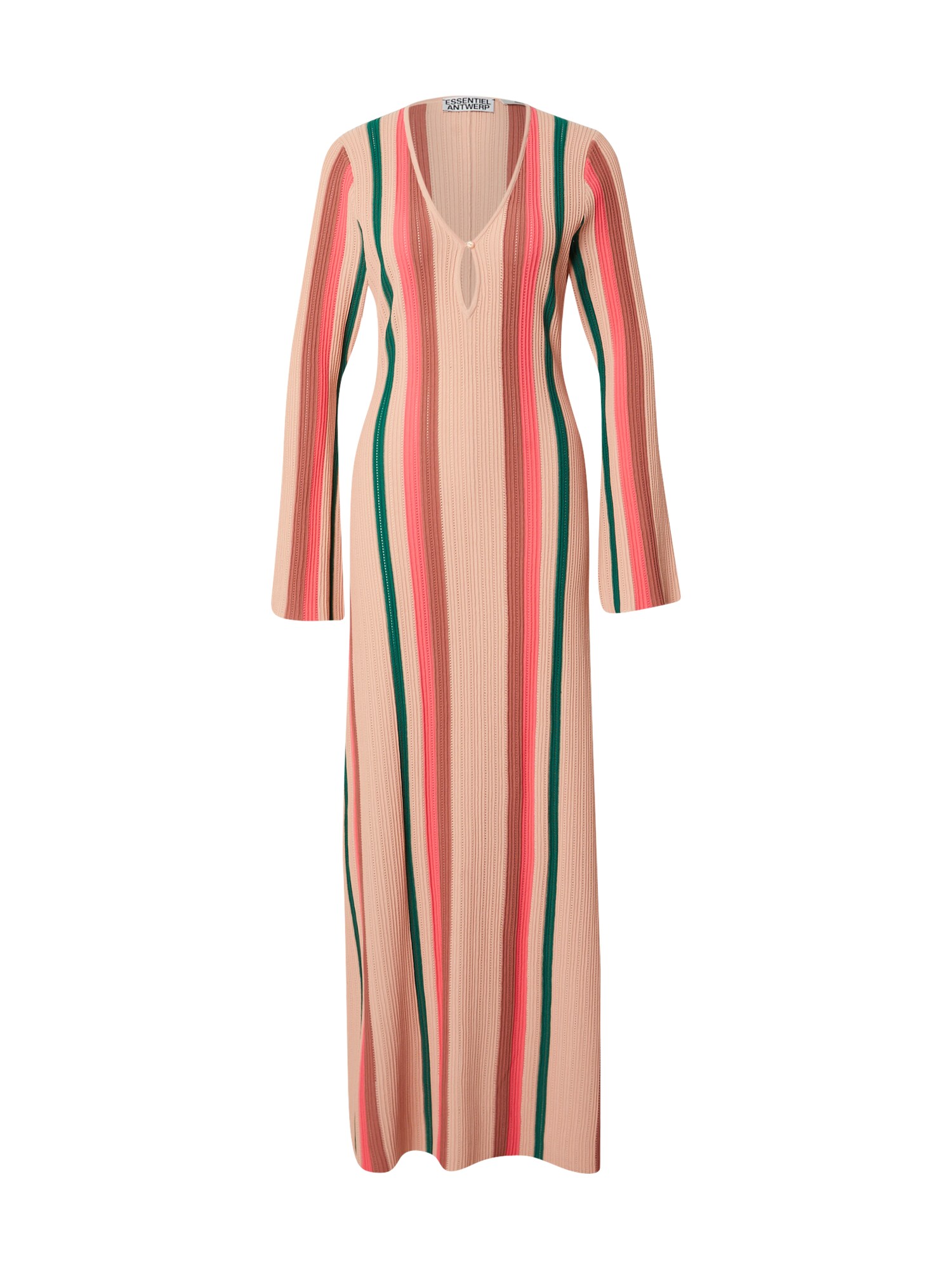 Essentiel Antwerp Rochie tricotat Hiscape  verde / roz / roz / roz pal