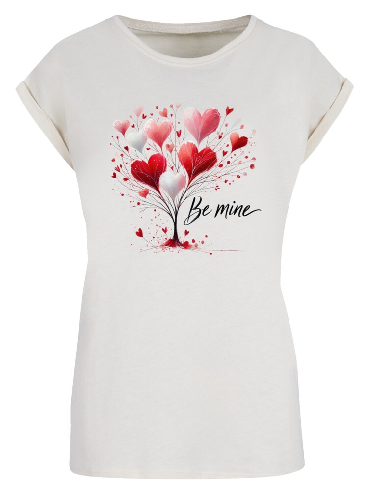 F4NT4STIC T-Shirt 'Herzbaum Be Mine!' Damen Größe XXXL pink / rot / weiß