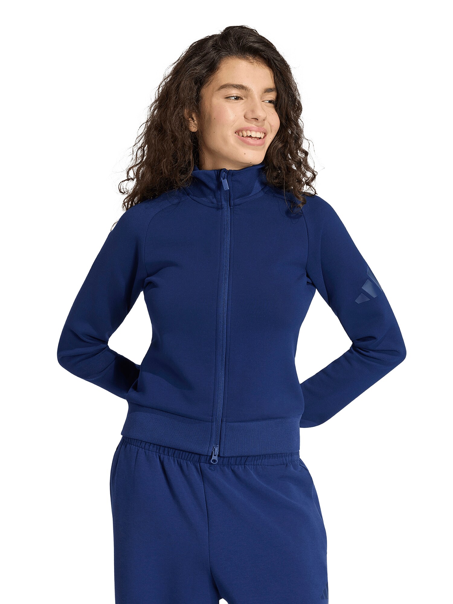 ADIDAS SPORTSWEAR Sudadera con cremallera deportiva 'Soft Lux'  azul oscuro – imagen 6