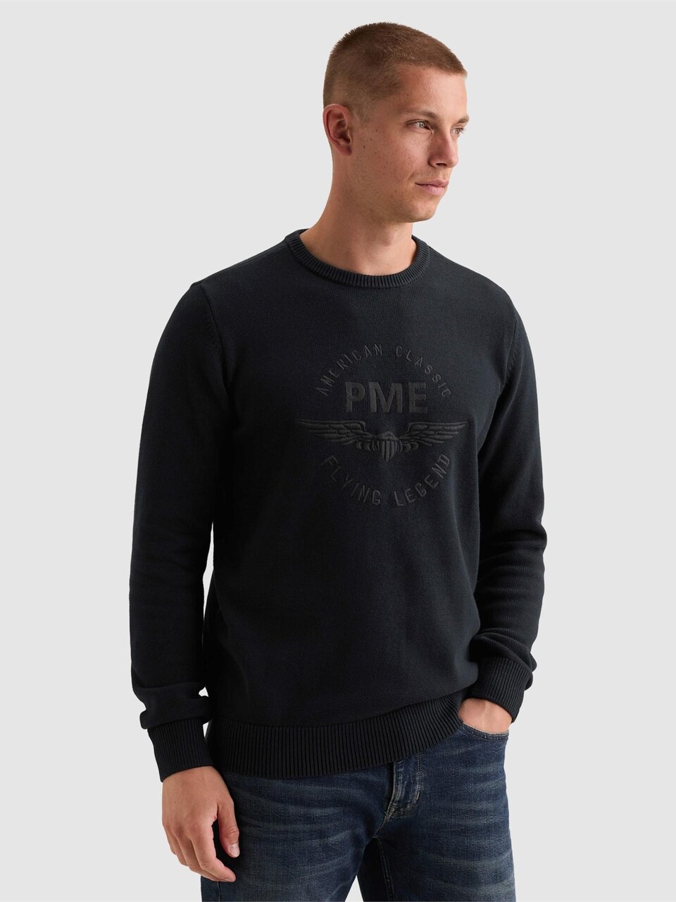 Tröja 'Pullover with crewneck and artwork'