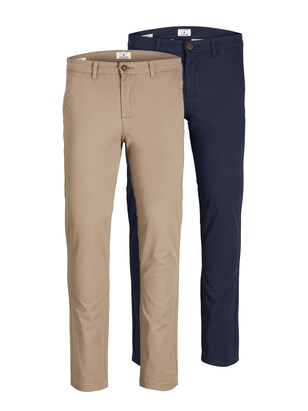 jack & jones Chino ‘Marco’ Beige / Donkerblauw