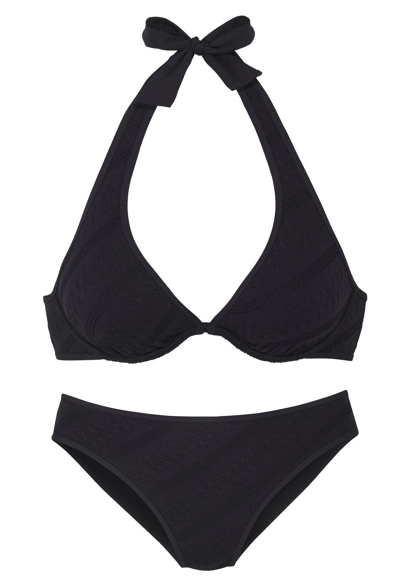 s.Oliver Costum de baie două piese  negru