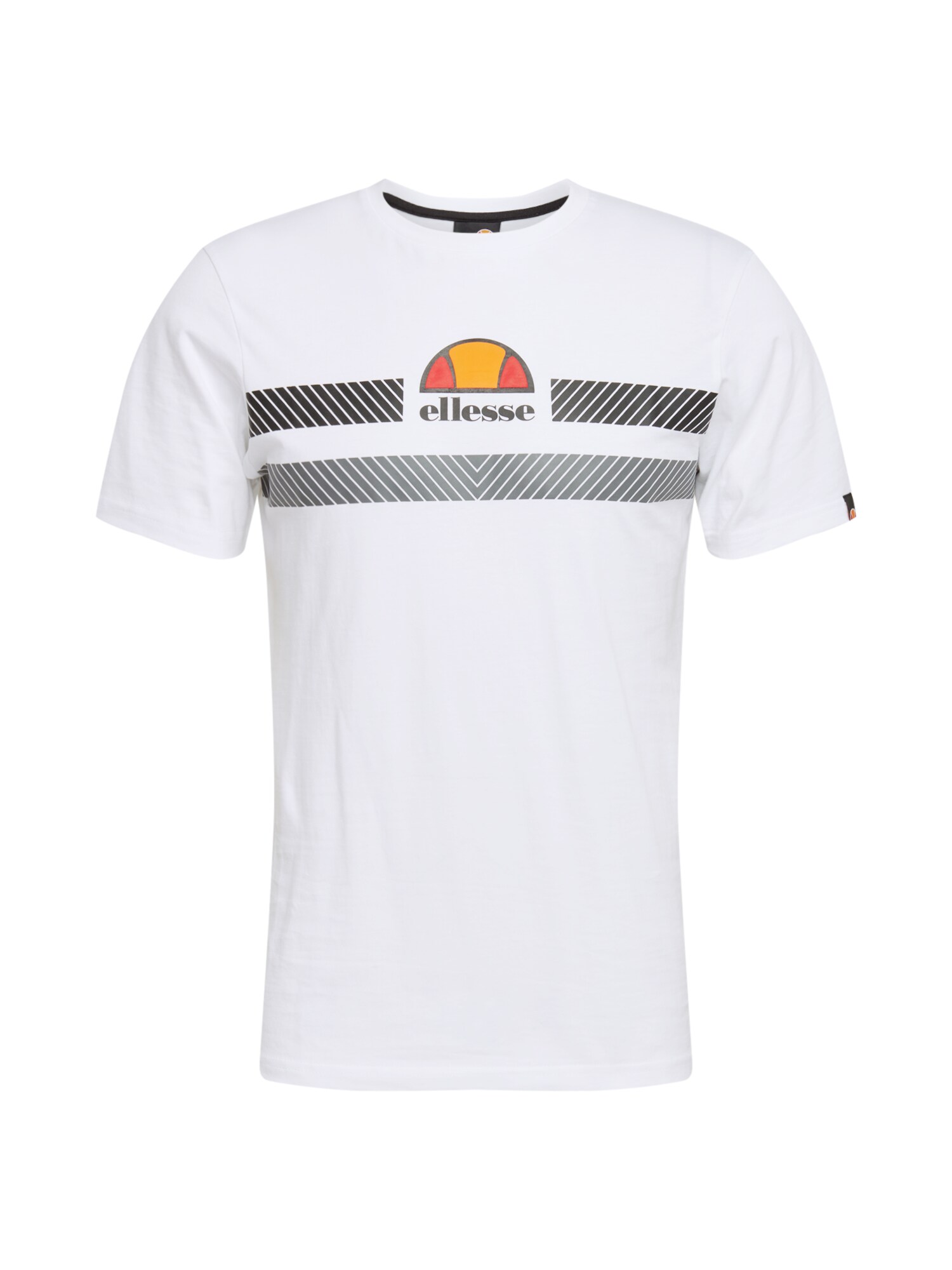 ELLESSE Marškinėliai 'GLISENTA'  balta / juoda / šviesiai raudona / oranžinė / akmens