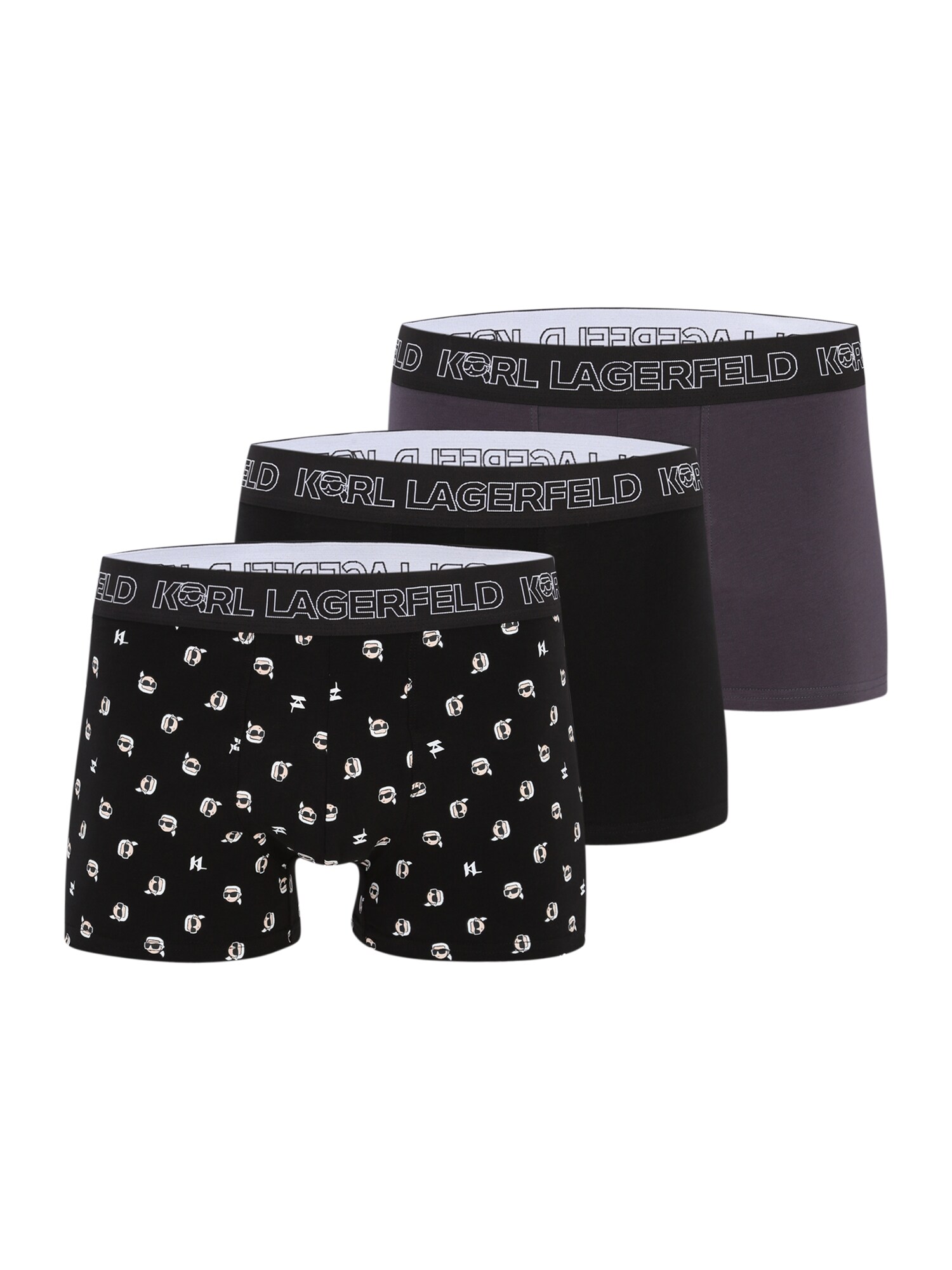 Karl Lagerfeld Boxerky 'IKONIK 2.0'  béžová / tmavosivá / čierna / biela