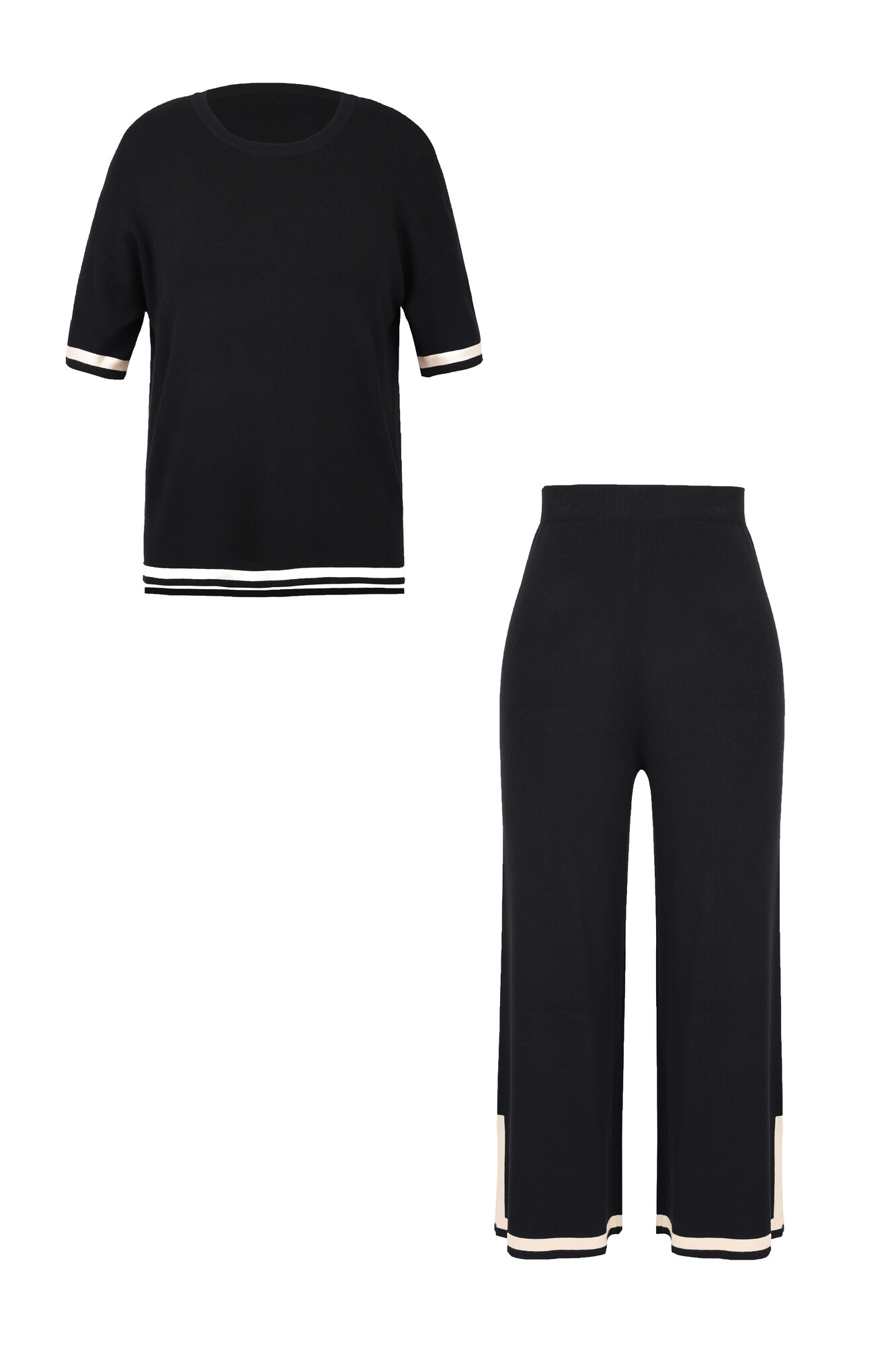 Anna Field Costum cu pantaloni bej / negru