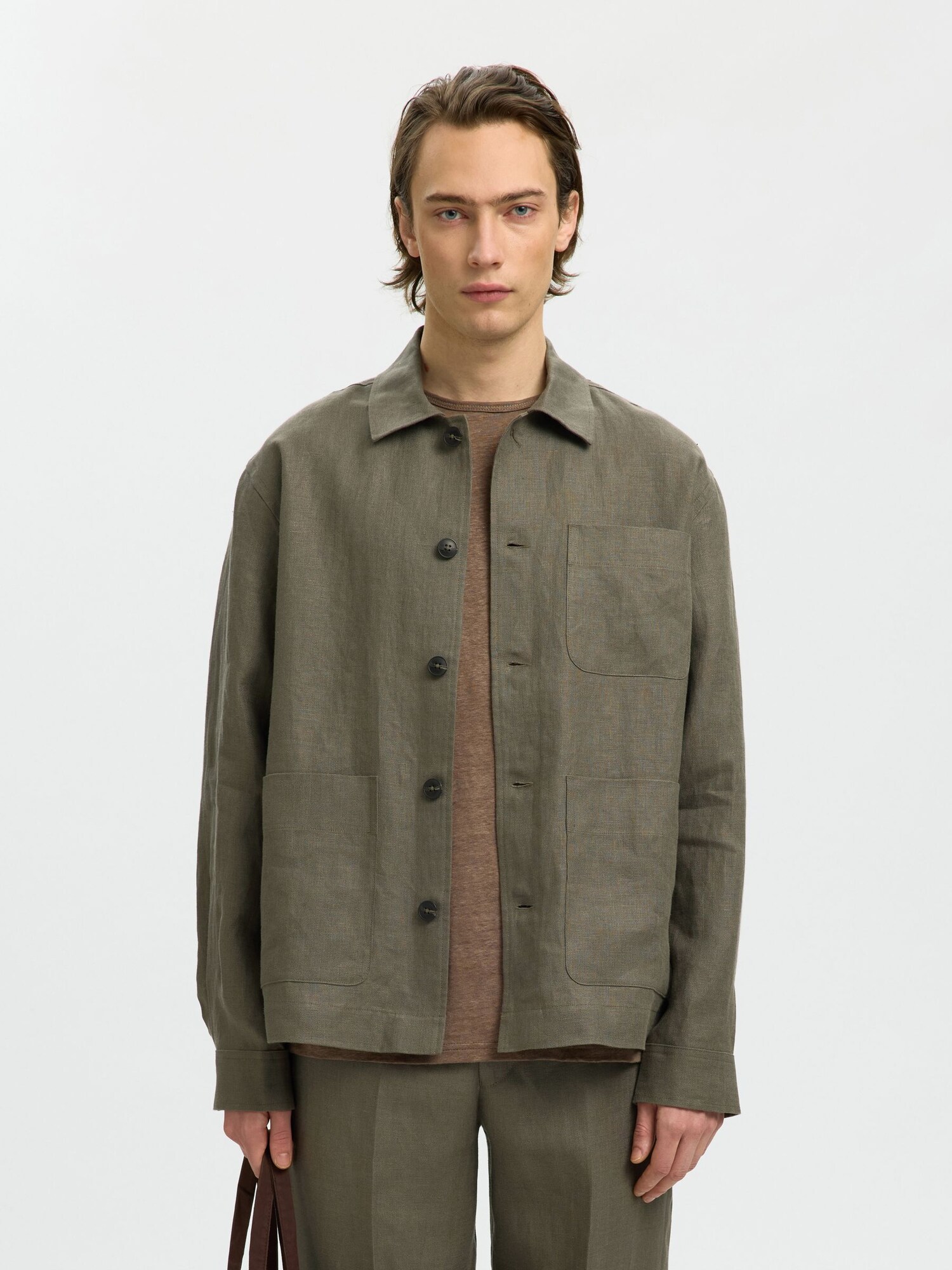 SELECTED Chaqueta de entretiempo oliva