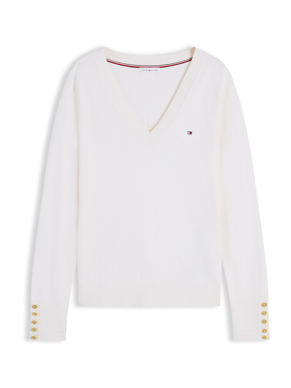 Tröja 'Gold-tone Button Cuff'