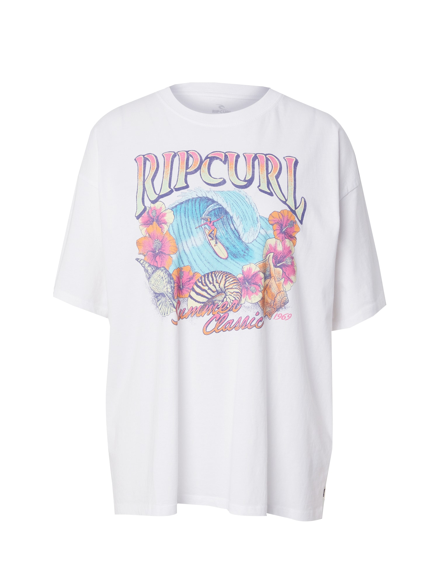 RIP CURL Funkcionális felső 'SUMMER CLASSIC HERITAGE'  égkék / világoskék / pasztellsárga / fehér akciós termékkép 1