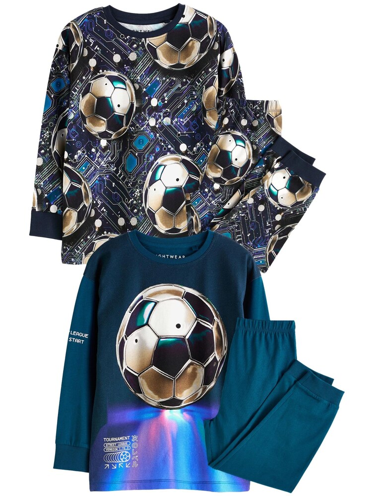 Next Schlafanzug Jungen Größe 104 navy / grau / petrol