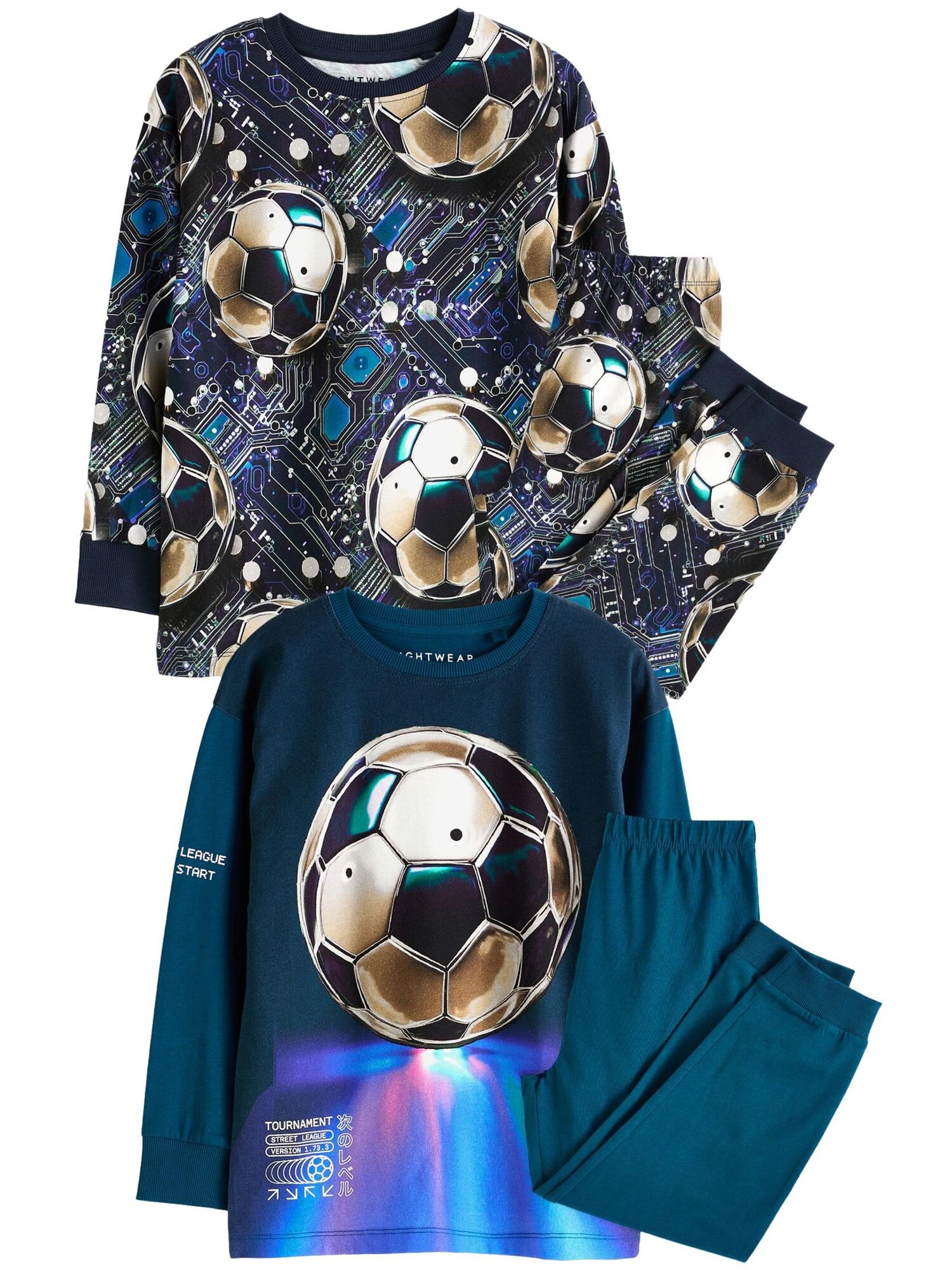 Next Pijamale  bleumarin / gri / verde petrol