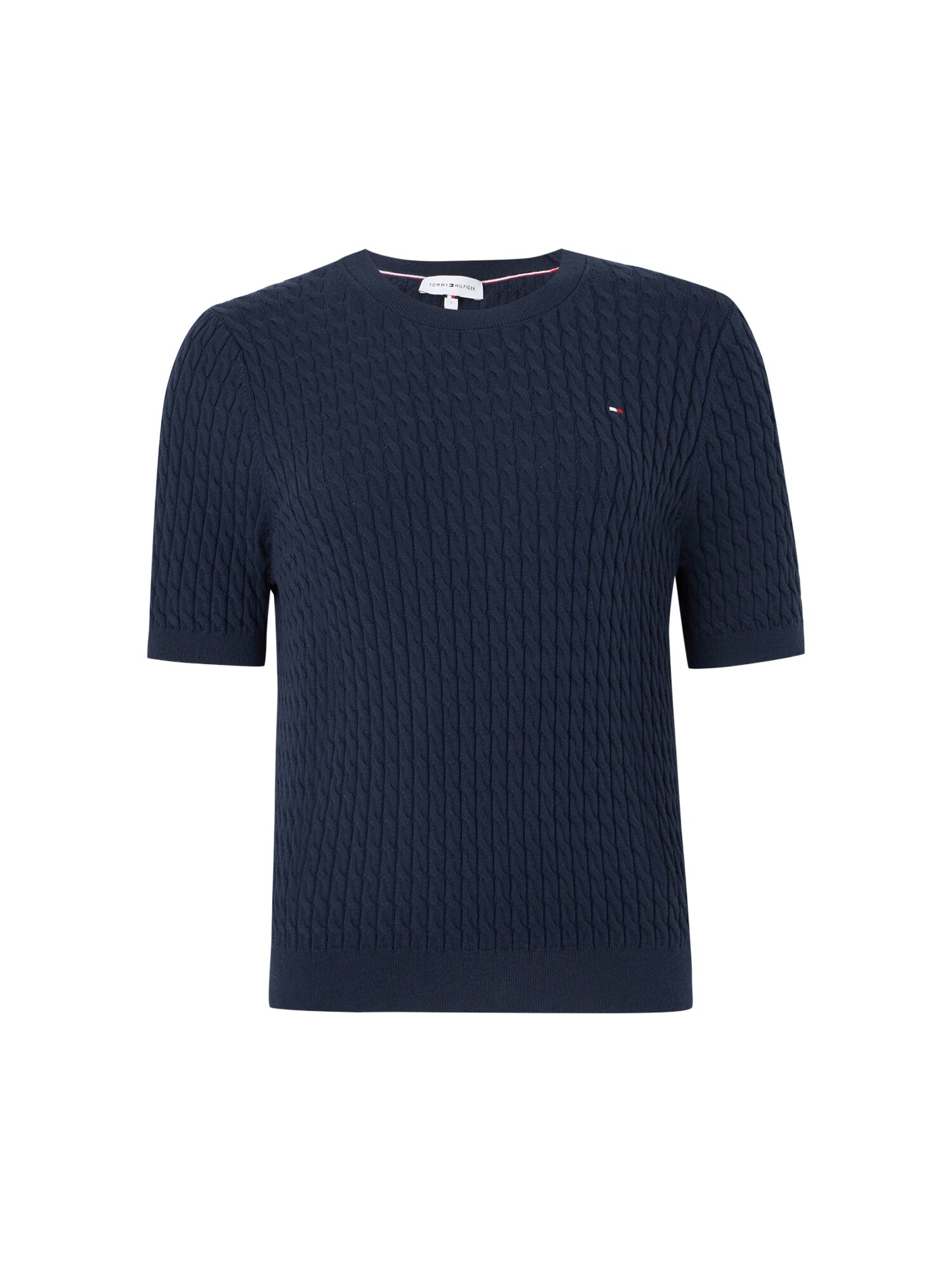 TOMMY HILFIGER Jersey 'Cable Short Sleeve'  azul oscuro