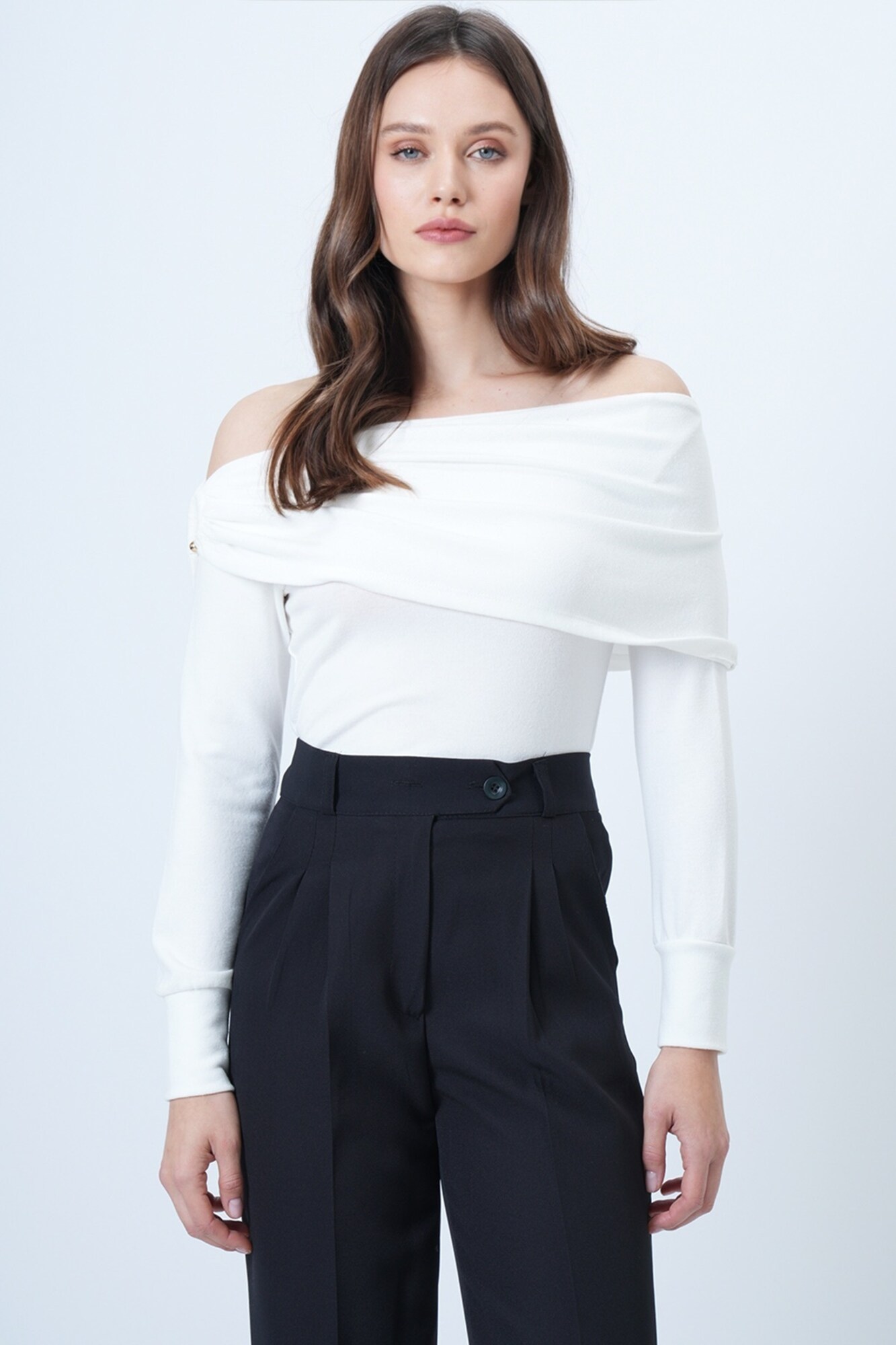 Trend Alaçatı Stili Tricou alb