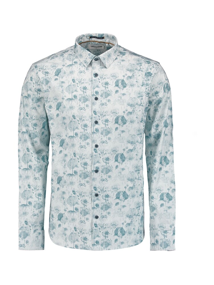 No Excess Hemd Herren Größe XXL taubenblau / weiß