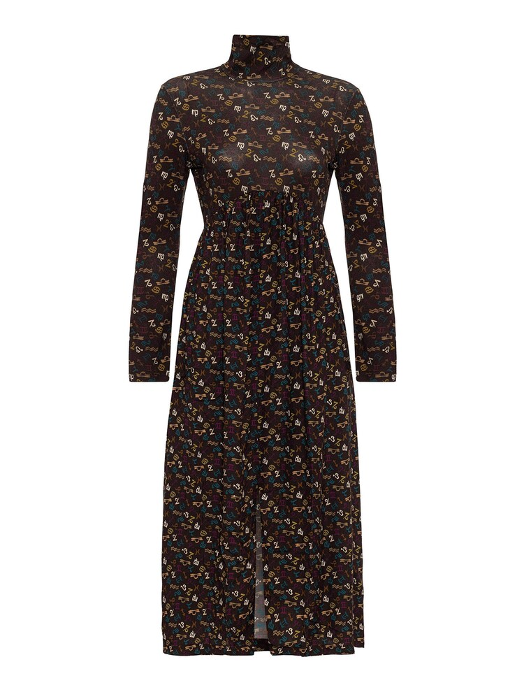 Anou Anou Kleid Damen Größe 38 braun / mischfarben Winterkleid