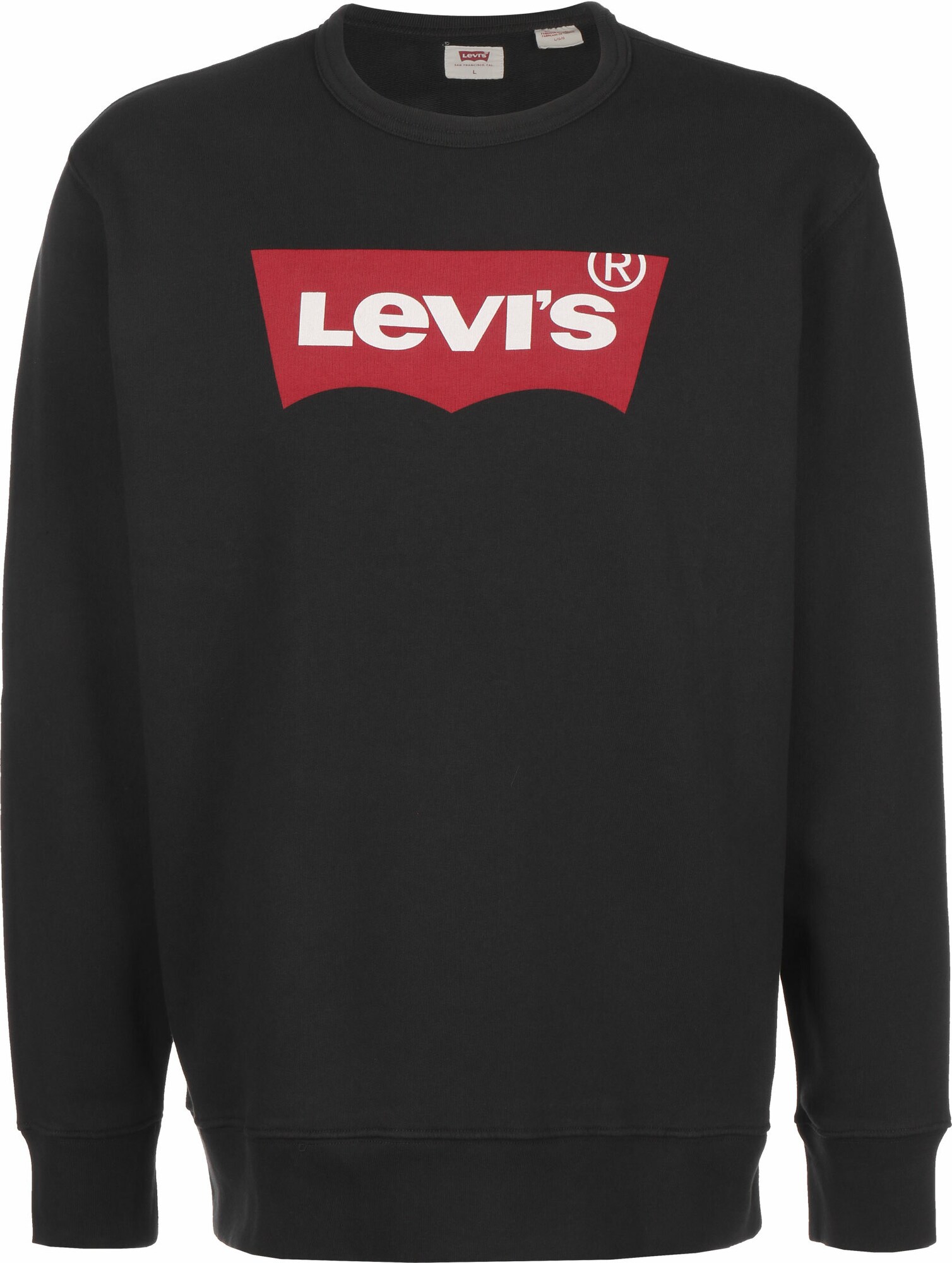 LEVI'S Megztinis be užsegimo  juoda / balta / šviesiai raudona