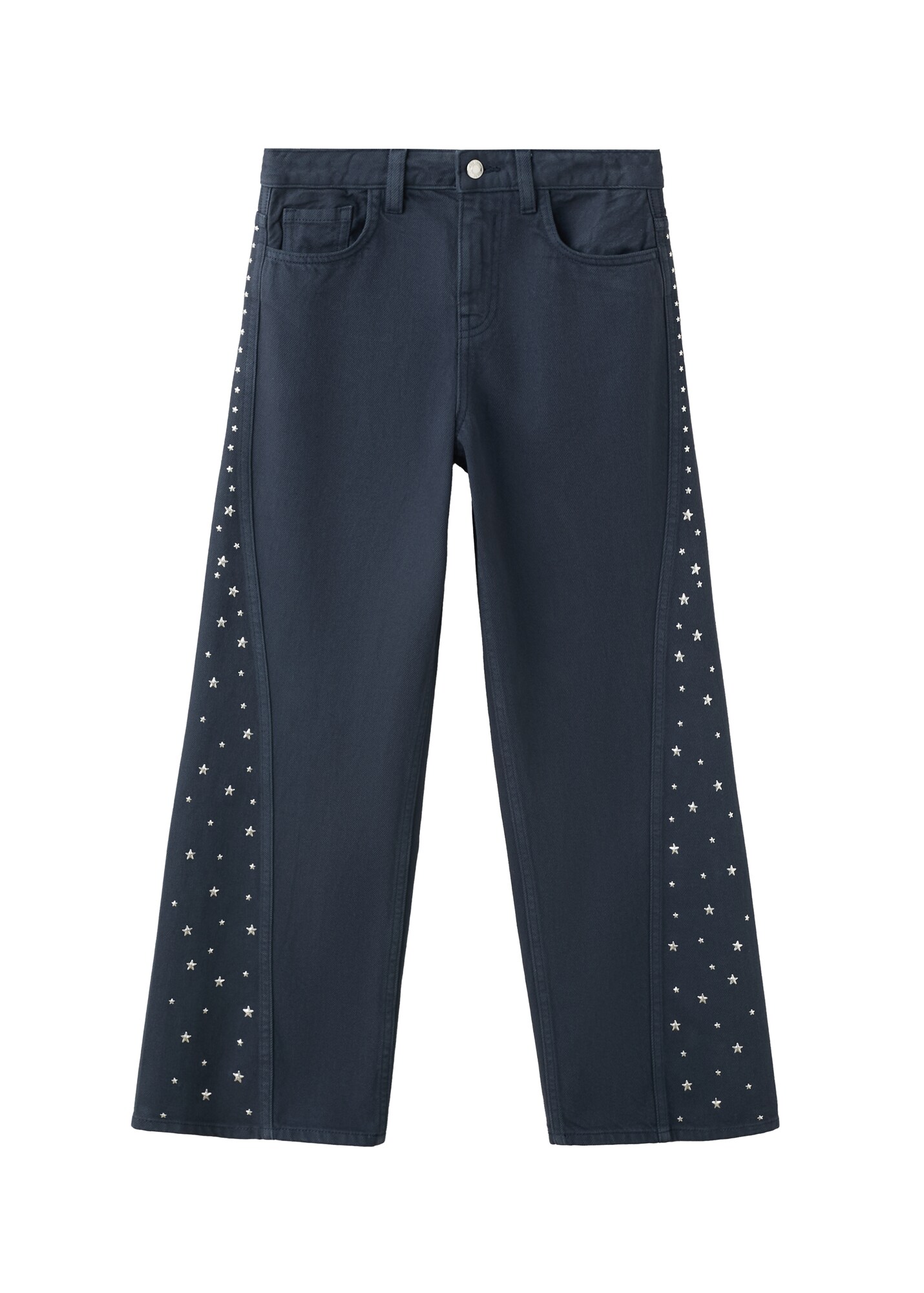 MANGO KIDS Jeans ESTRELLI albastru marin / argintiu