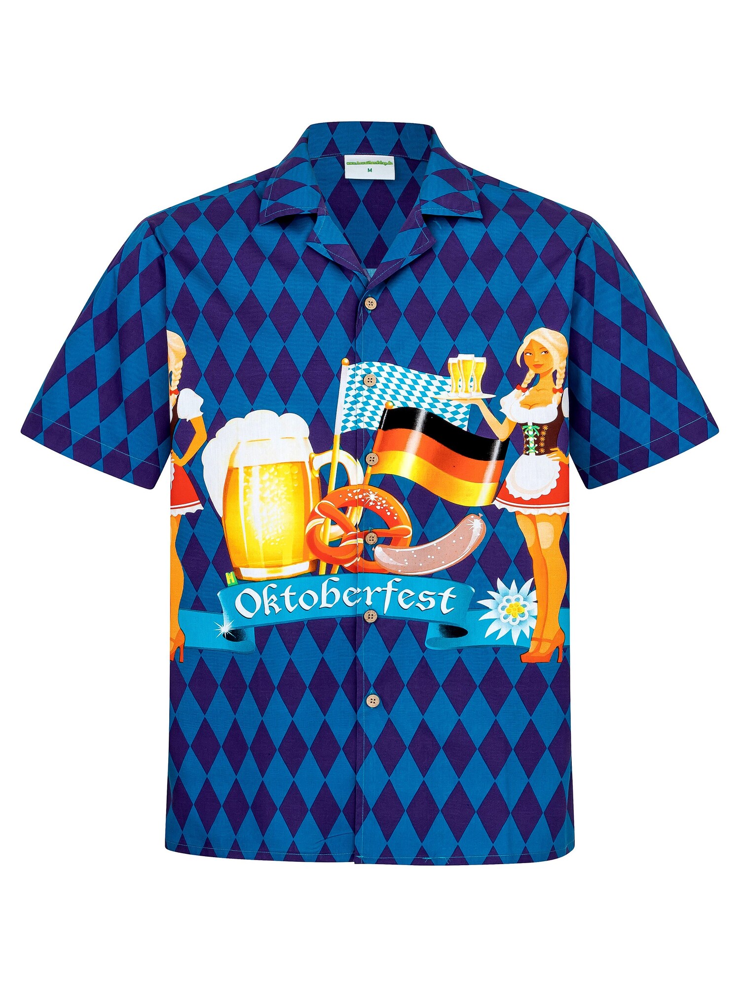 Hawaiihemdshop.de Camisa 'Hawaiihemd Oktoberfest'  azul