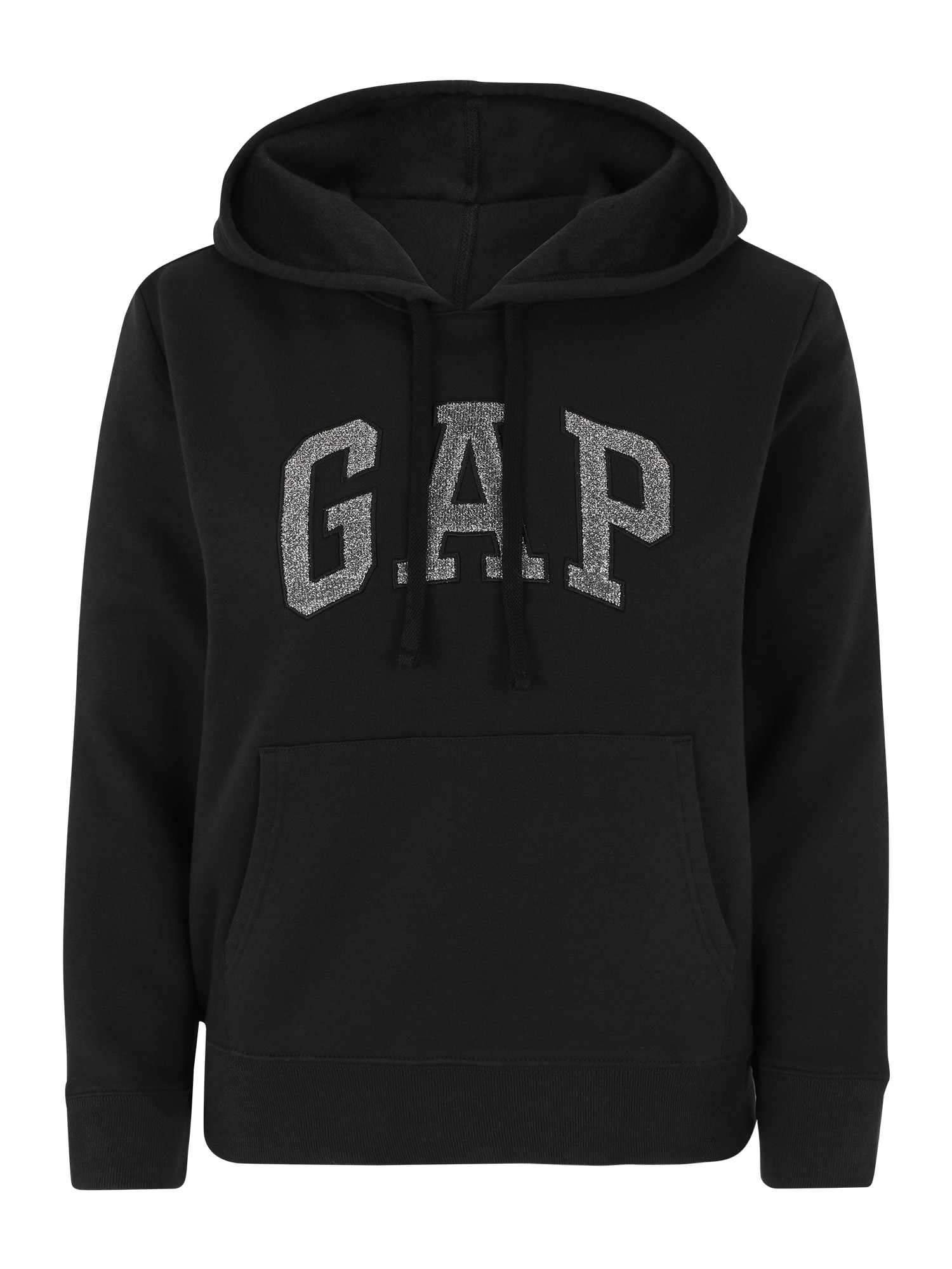 Gap Petite Sweater majica 'HERITAGE'  crna / srebro