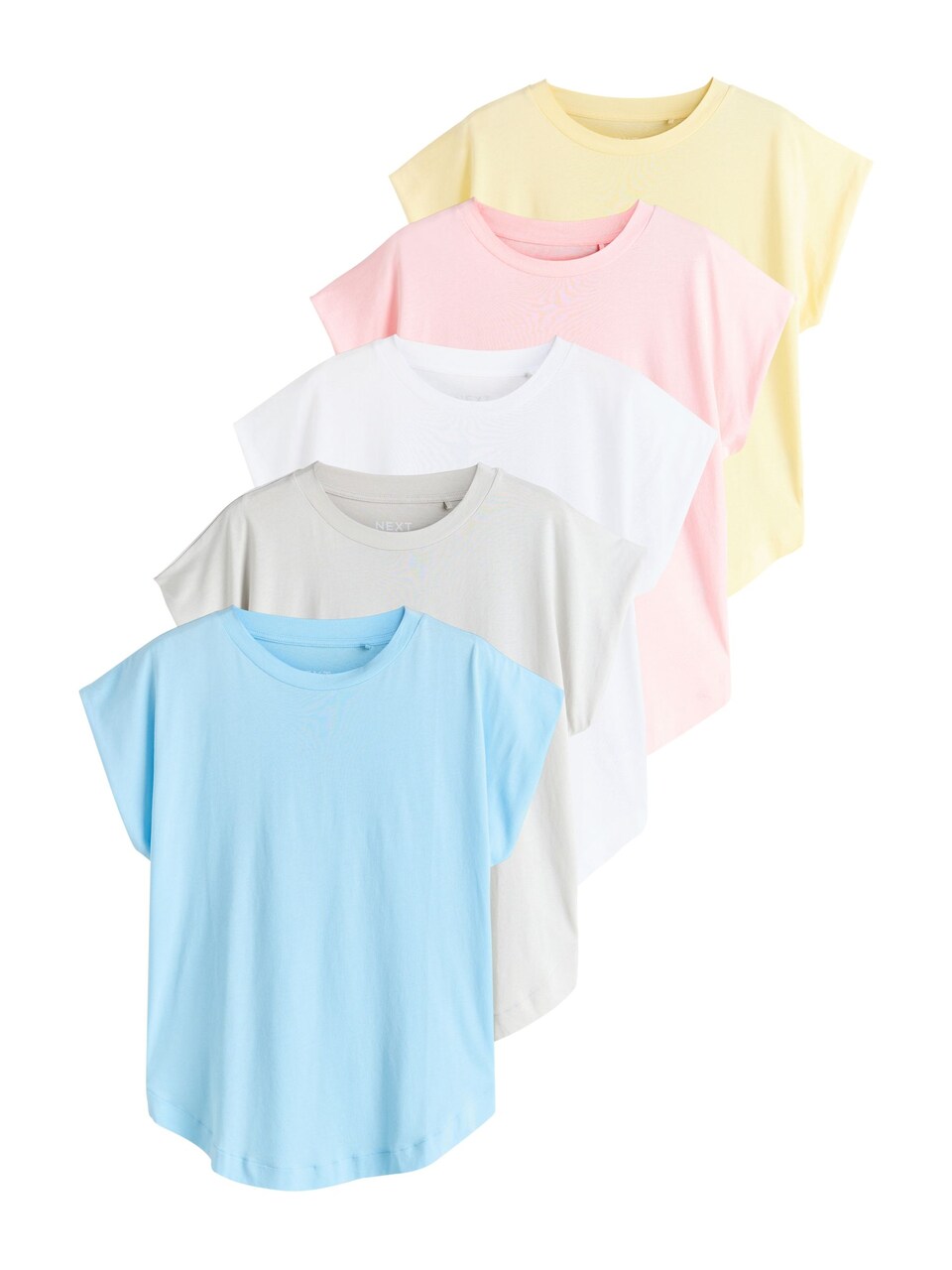T-shirt himmelsblå / ljusgul / ljusgrå / rosa