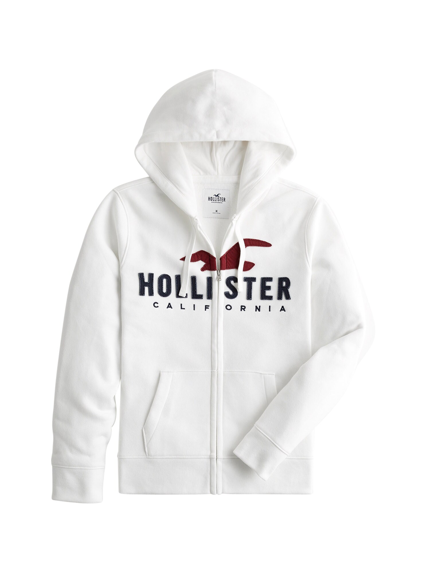 HOLLISTER Džemperis  balta / juoda / karmino raudona