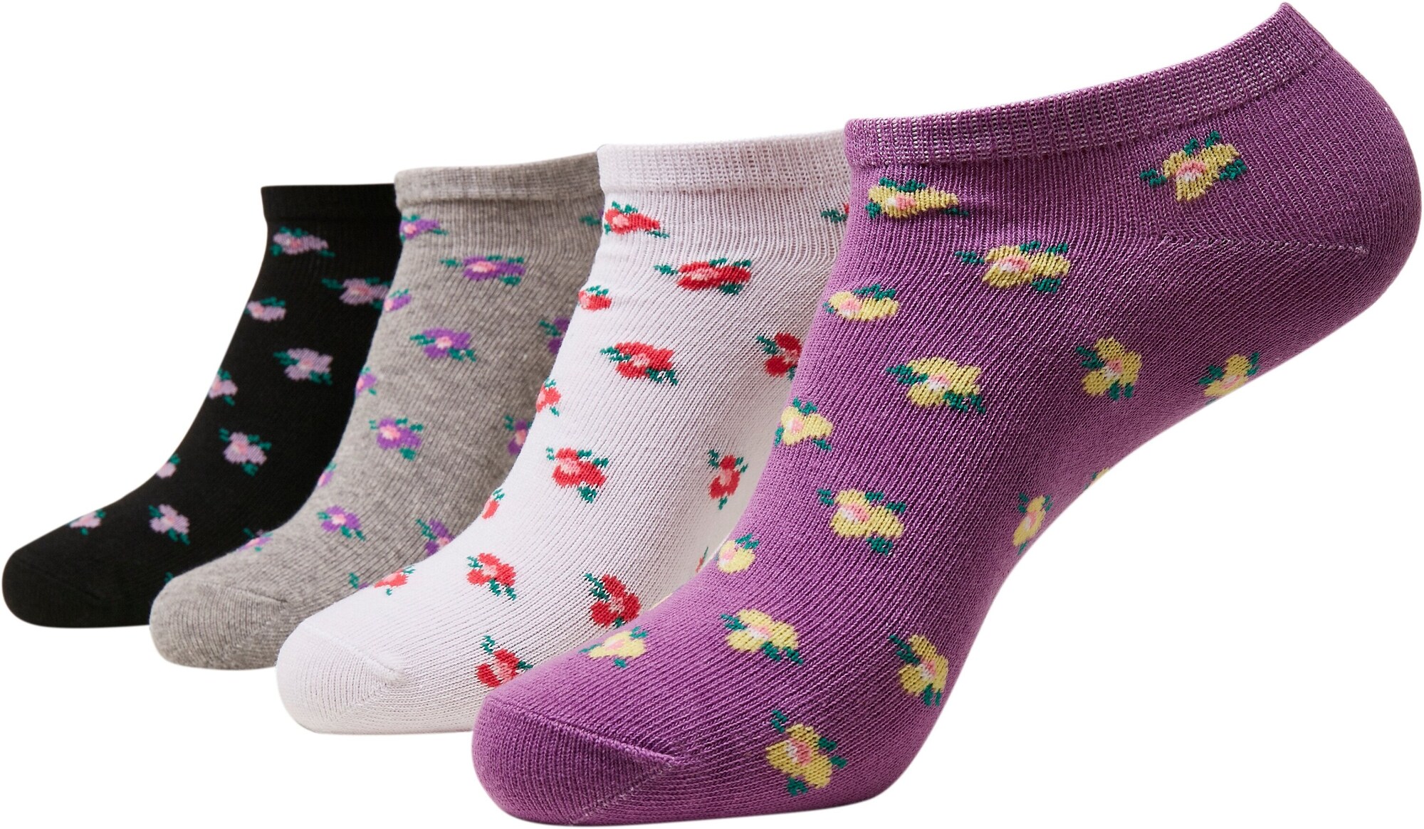 Urban Classics Șosete joase  gri amestecat / mov închis / negru / alb