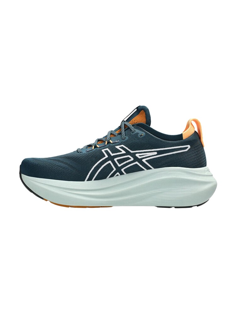 ASICS Laufschuh 'GEL-NIMBUS 27' Herren Größe 41.5 petrol / weiß