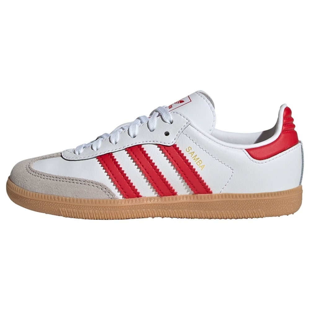 ADIDAS ORIGINALS Sneaker 'Samba' Jungen Größe 28 grau / blutrot / weiß