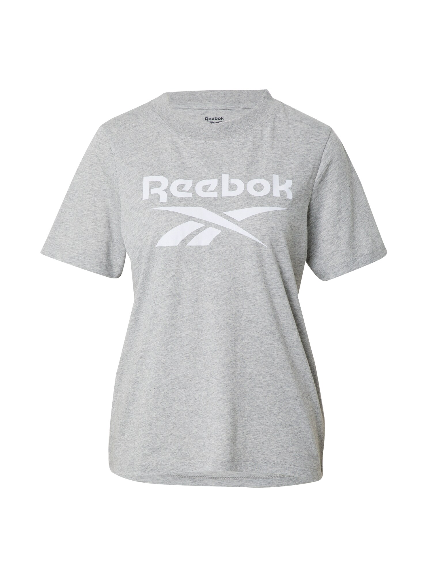 REEBOK Sportiniai marškinėliai  šviesiai pilka / balta