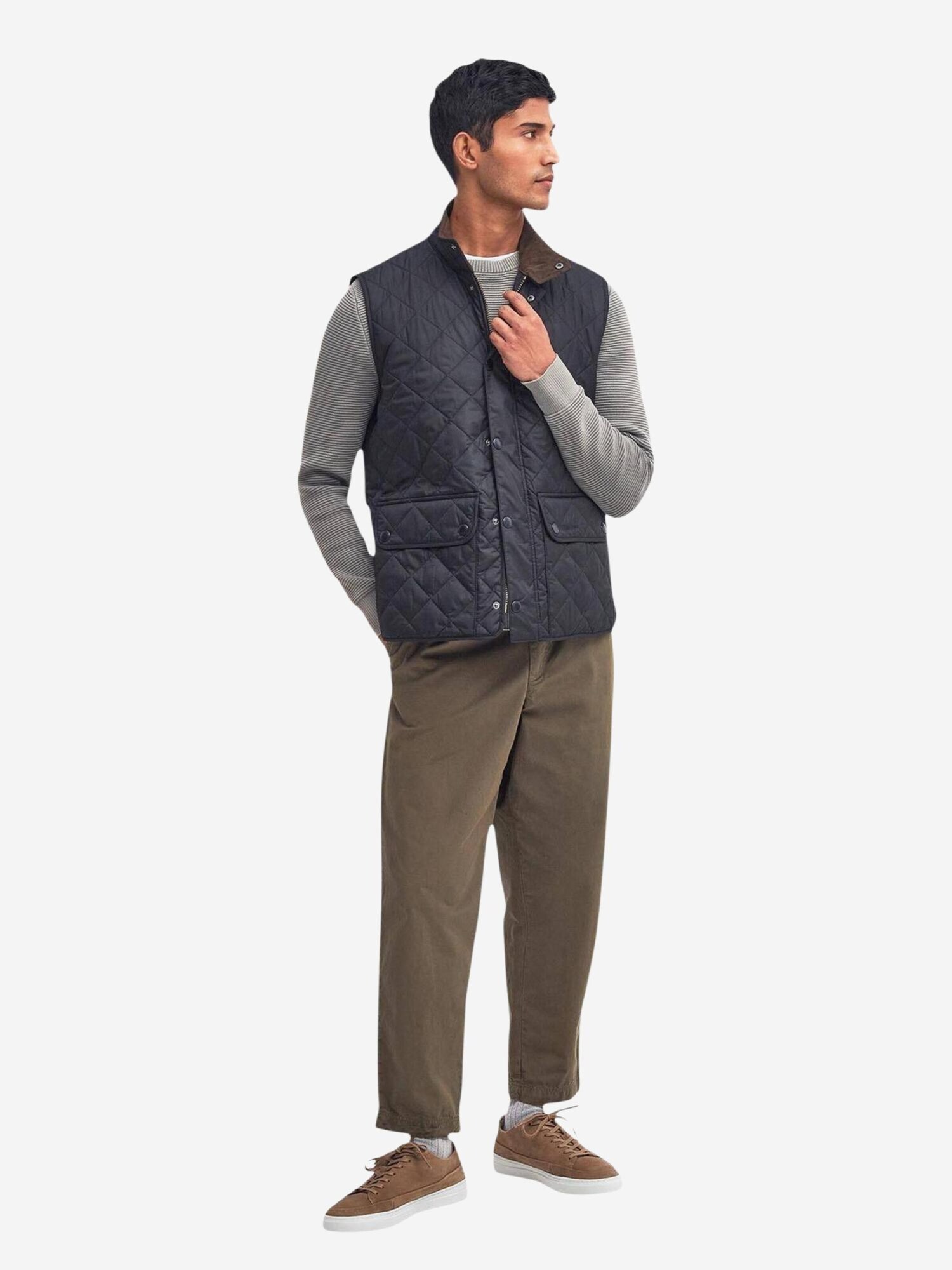 Barbour Chaleco 'NEW LOWERDALE GILET MGI0245' gris – imagen 3